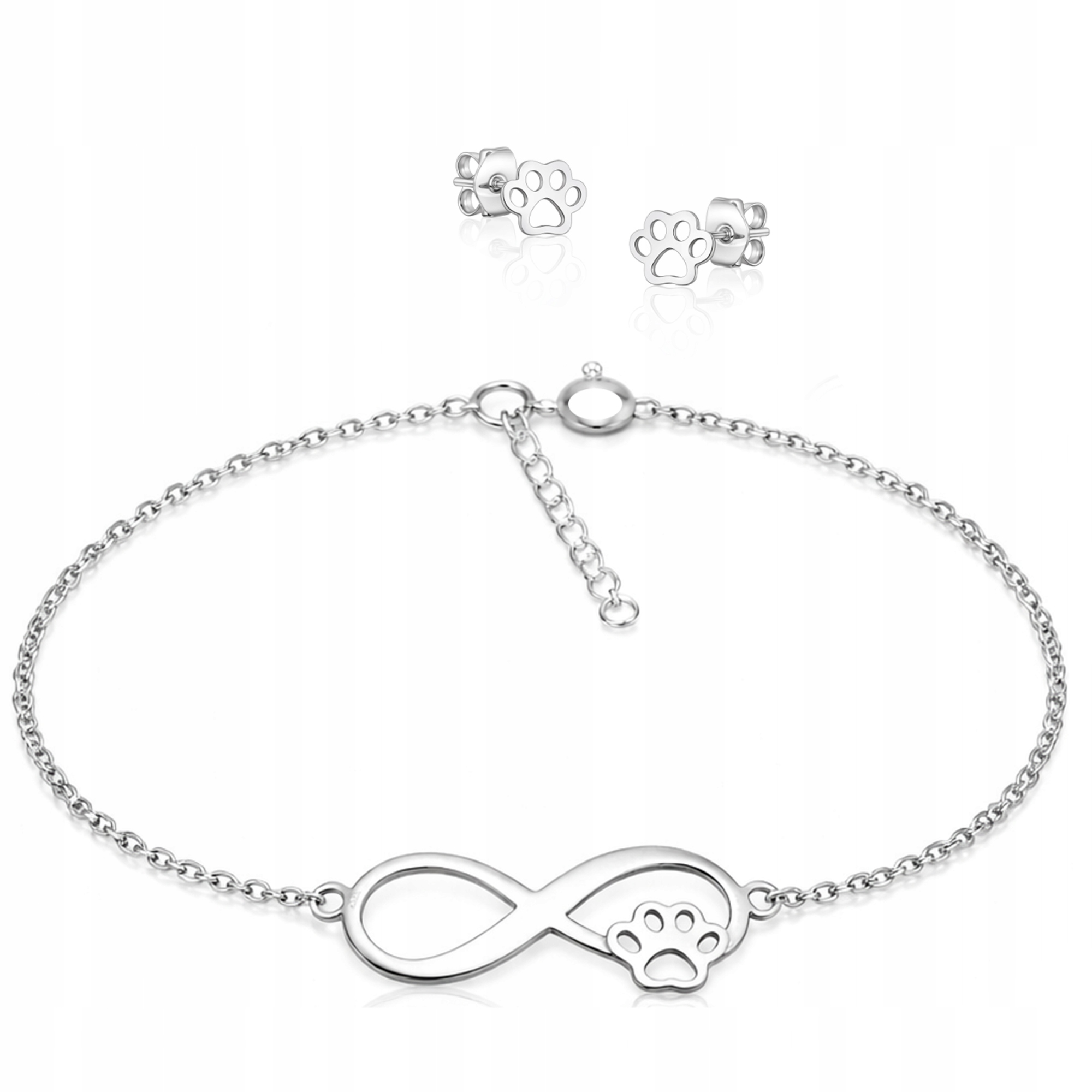 Sada stříbrných šperků Psí tlapka a nekonečno Pes Stříbro 925