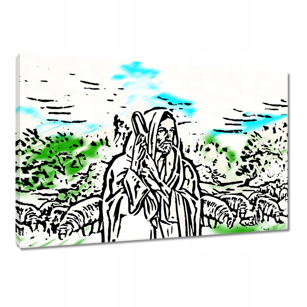 

Obrazy 90x60 Dobry Pasterz Owieczki