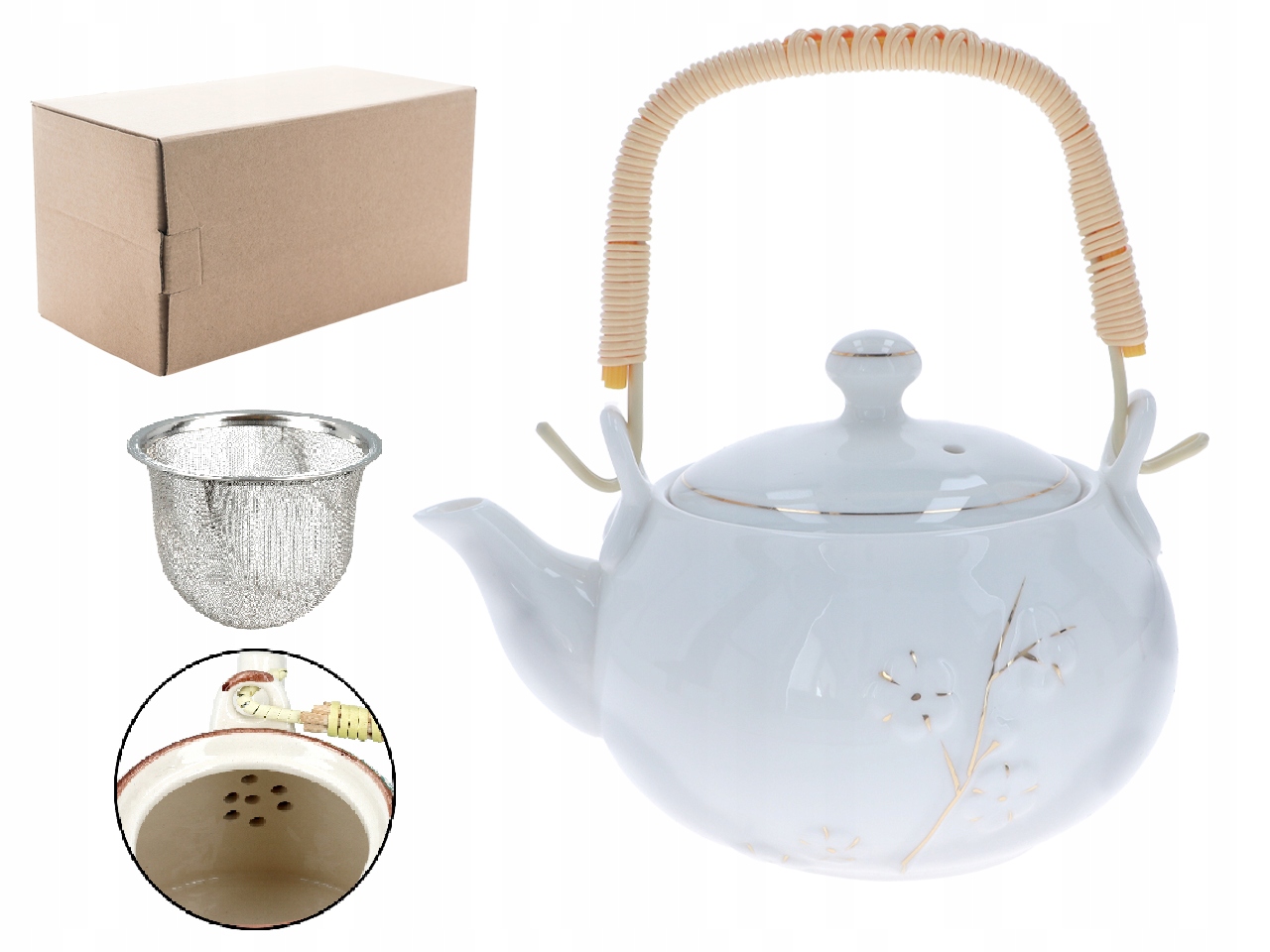 Keramická Kanvica S Zaparovačom Čajník Džbán Na Čaj Darček Pre