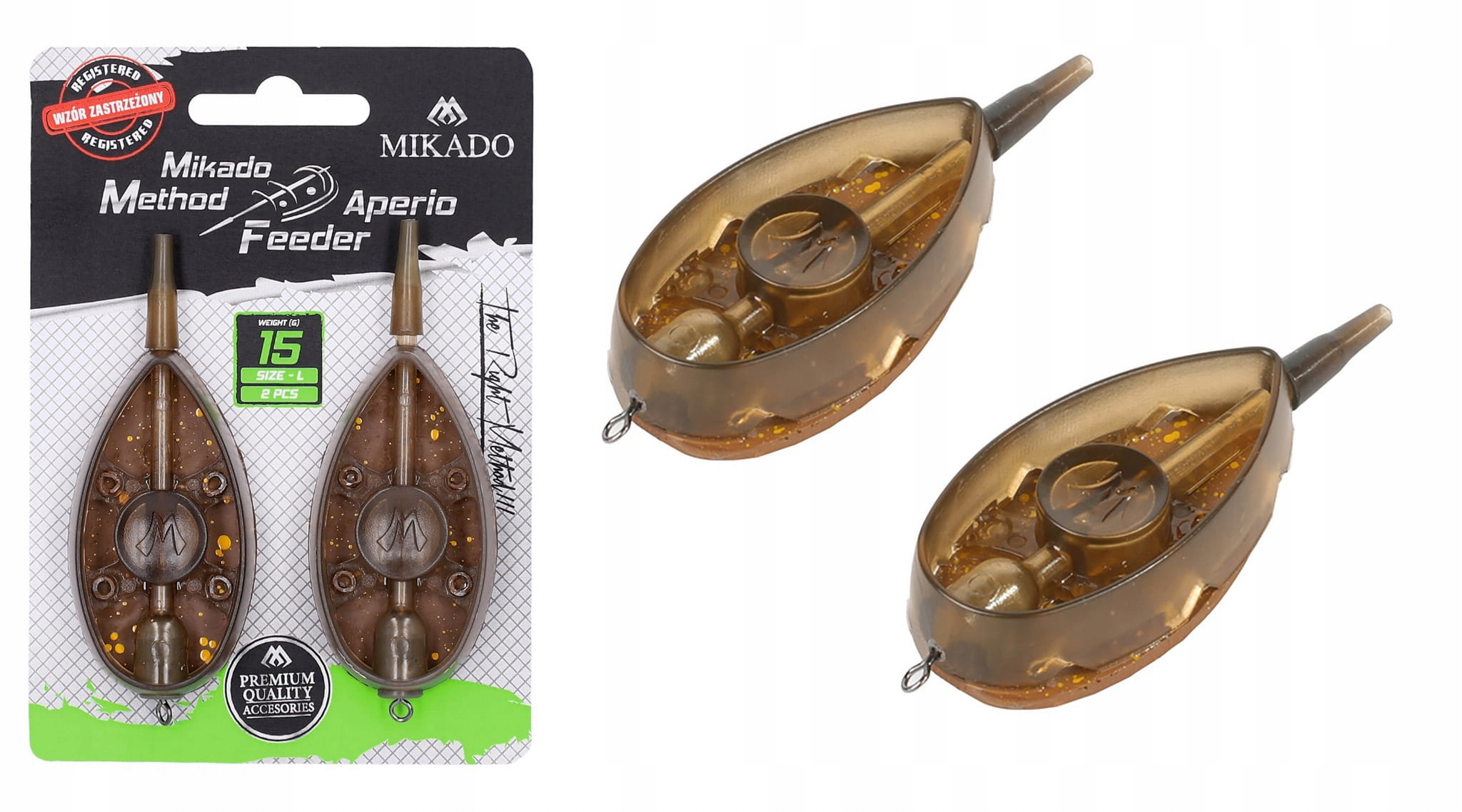 

Mikado koszyk Method Feeder Aperio roz.L 60g 2szt.