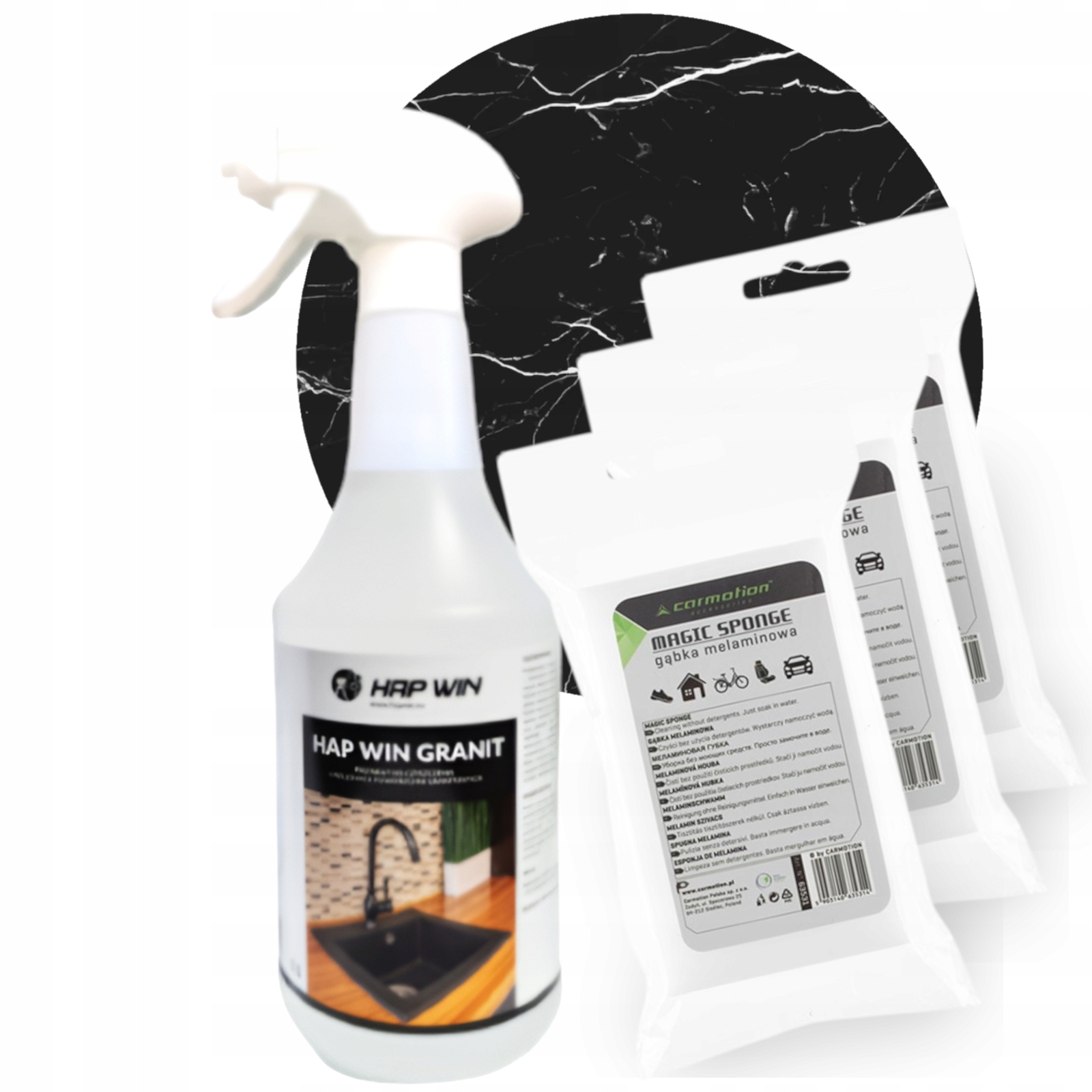 Hap Win Prostředek Na Mytí Žuly 1 L Kouzelná Houbička