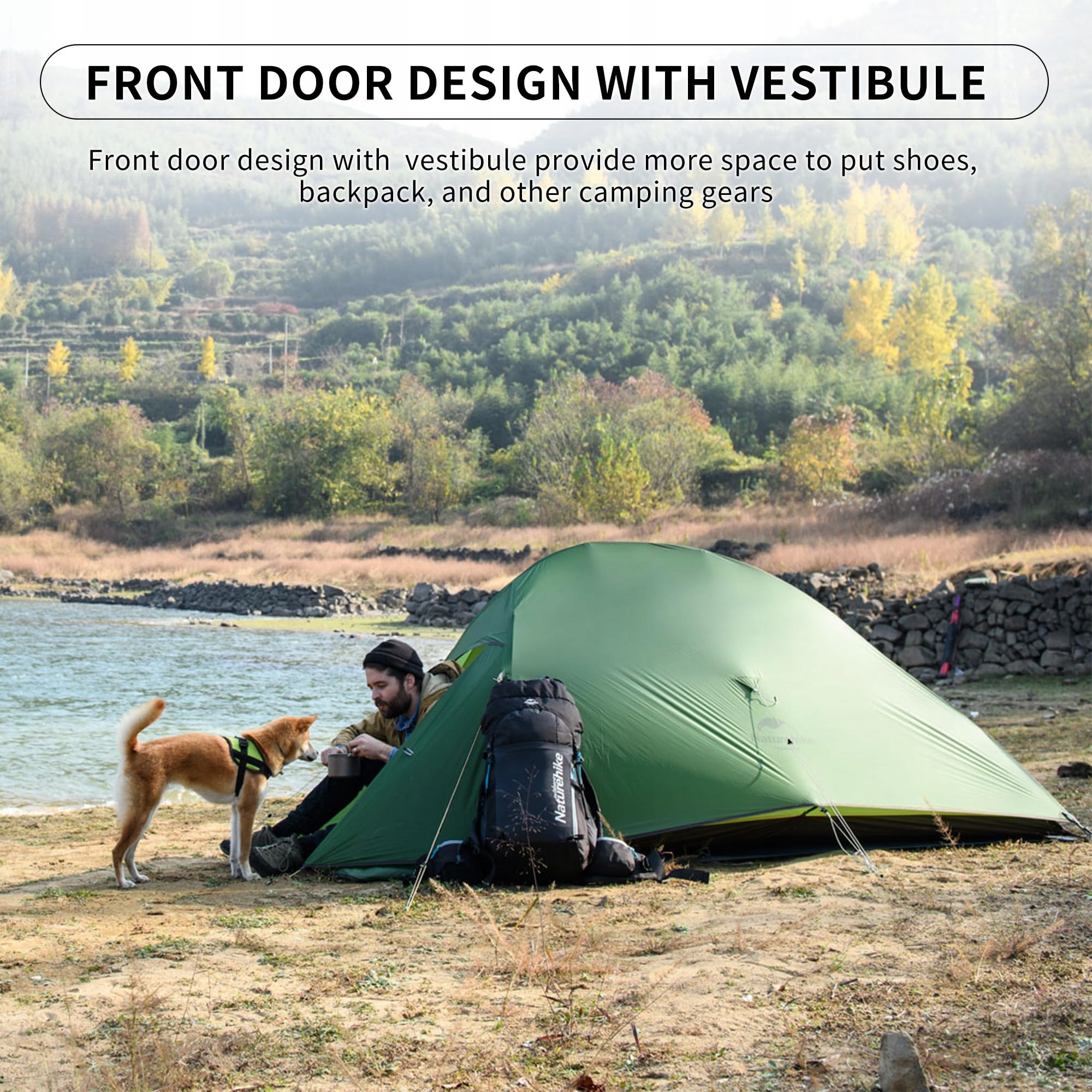 NATUREHIKE Cloud Up 2 Namiot Ultralekki 2 Osoby 3-4 Sezony Camping — miniatura 4