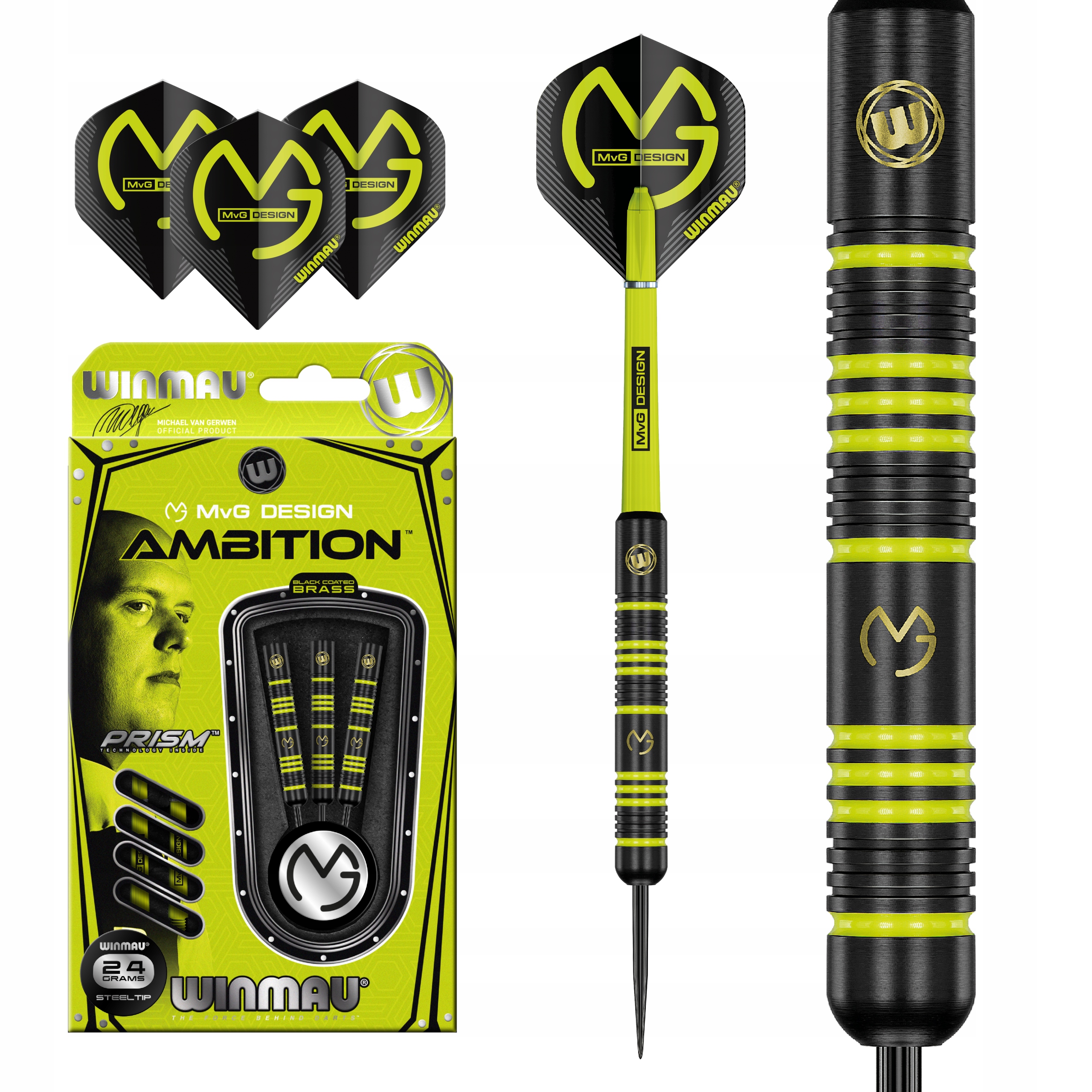 OUTLET Rzutki Lotki Dart Winmau MvG AMBITION Steel 24g