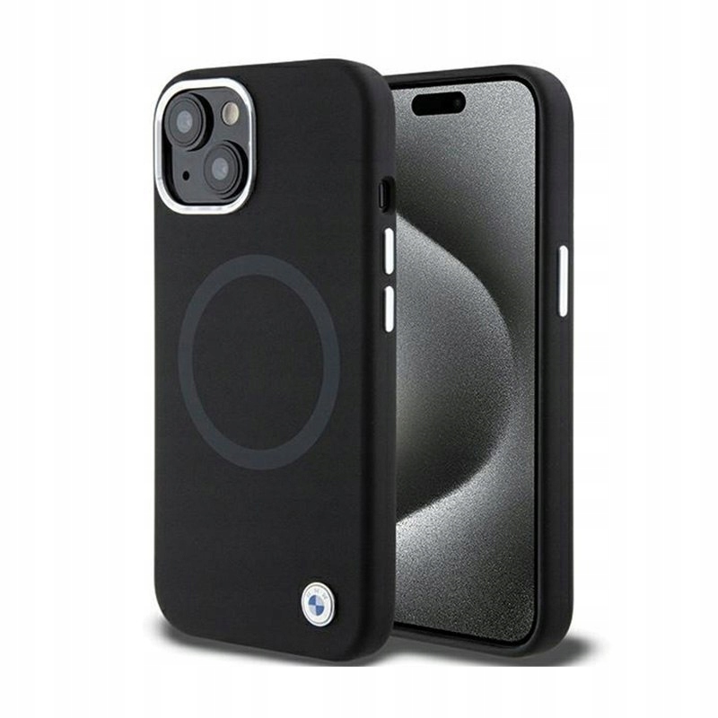 Bmw Signature Liquid Silicone MagSafe – Pouzdro pro iPhone 15 Plus (černé)