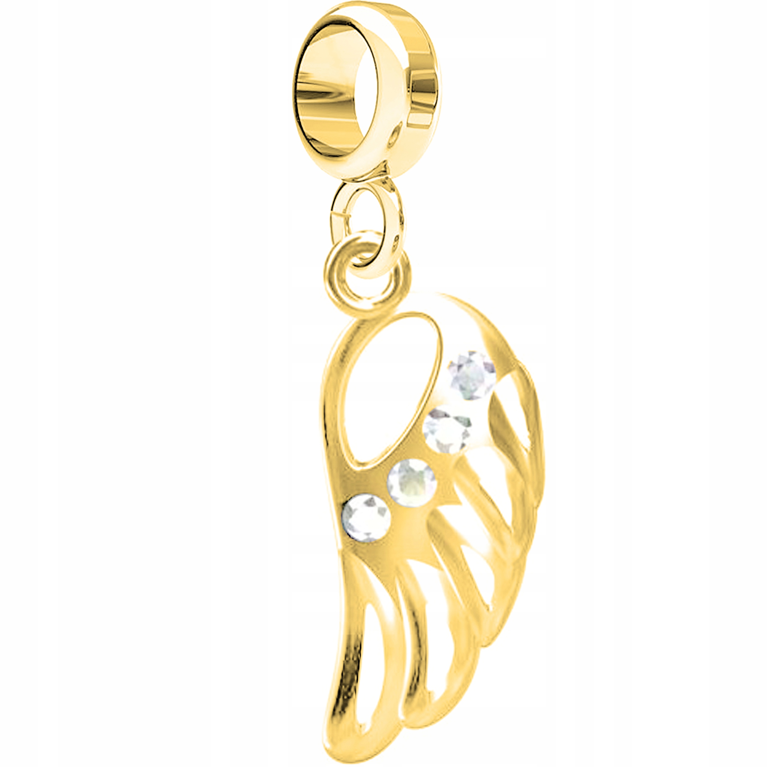 Zlatý přívěsek Charm ve tvaru křídla, stříbro 925