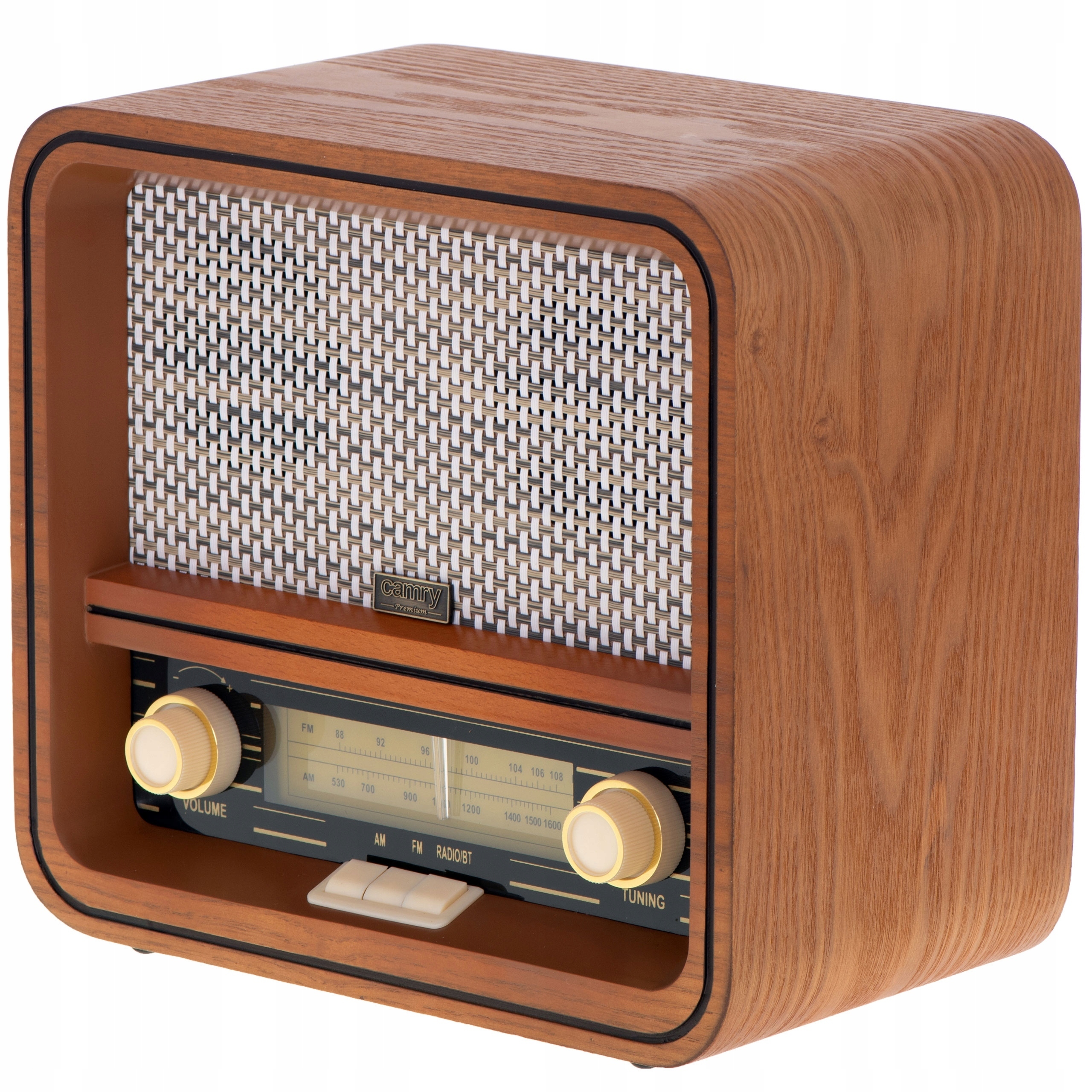 Dřevěné Rádio CR1188 Retro Fm/am Bluetooth Usb