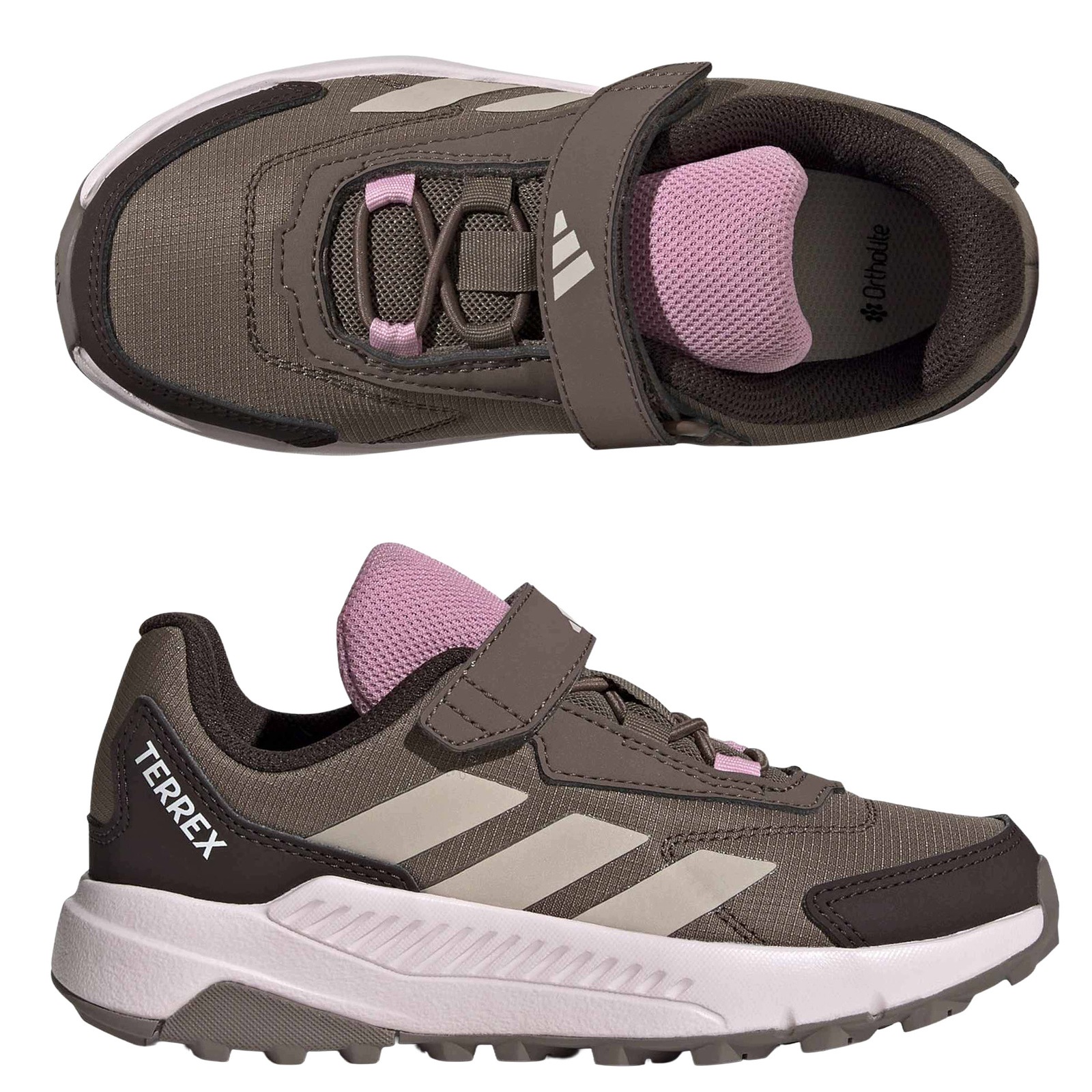 Adidas Terrex Anylander Cf JR9712 Buty Dziecięce Rzepy Brązowe