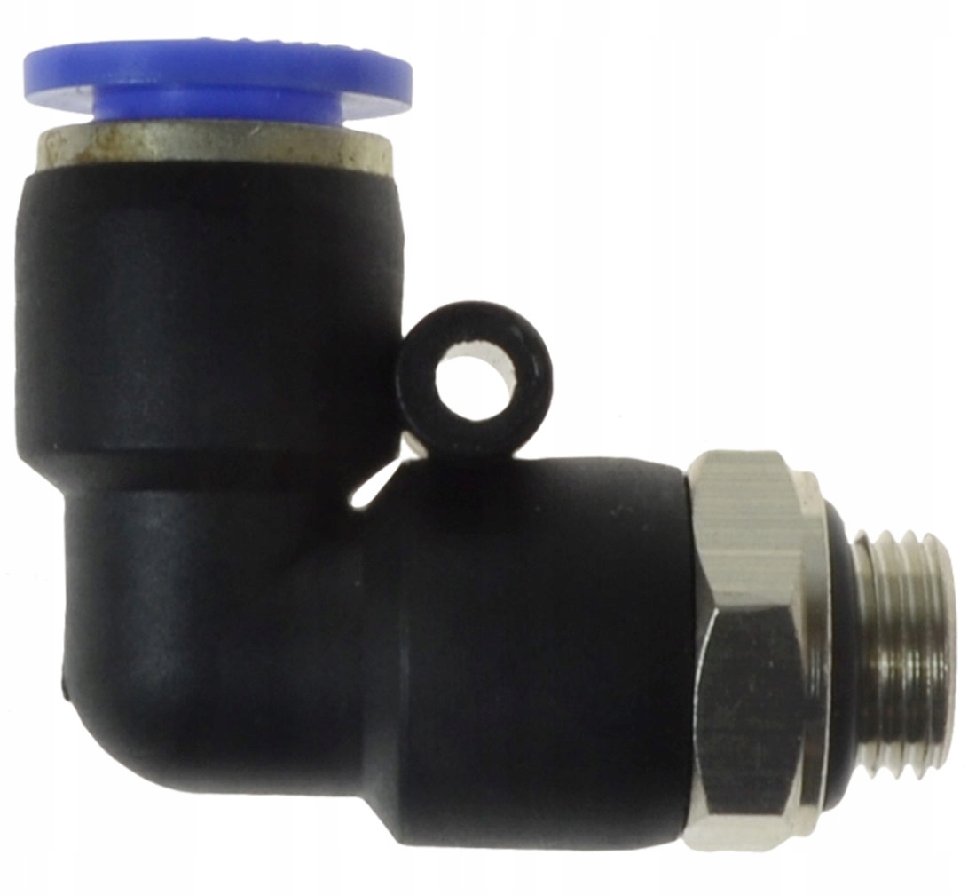 

Złączka Wtykowa Kątowa na Wąż 6mm Gwint 1/8 cala