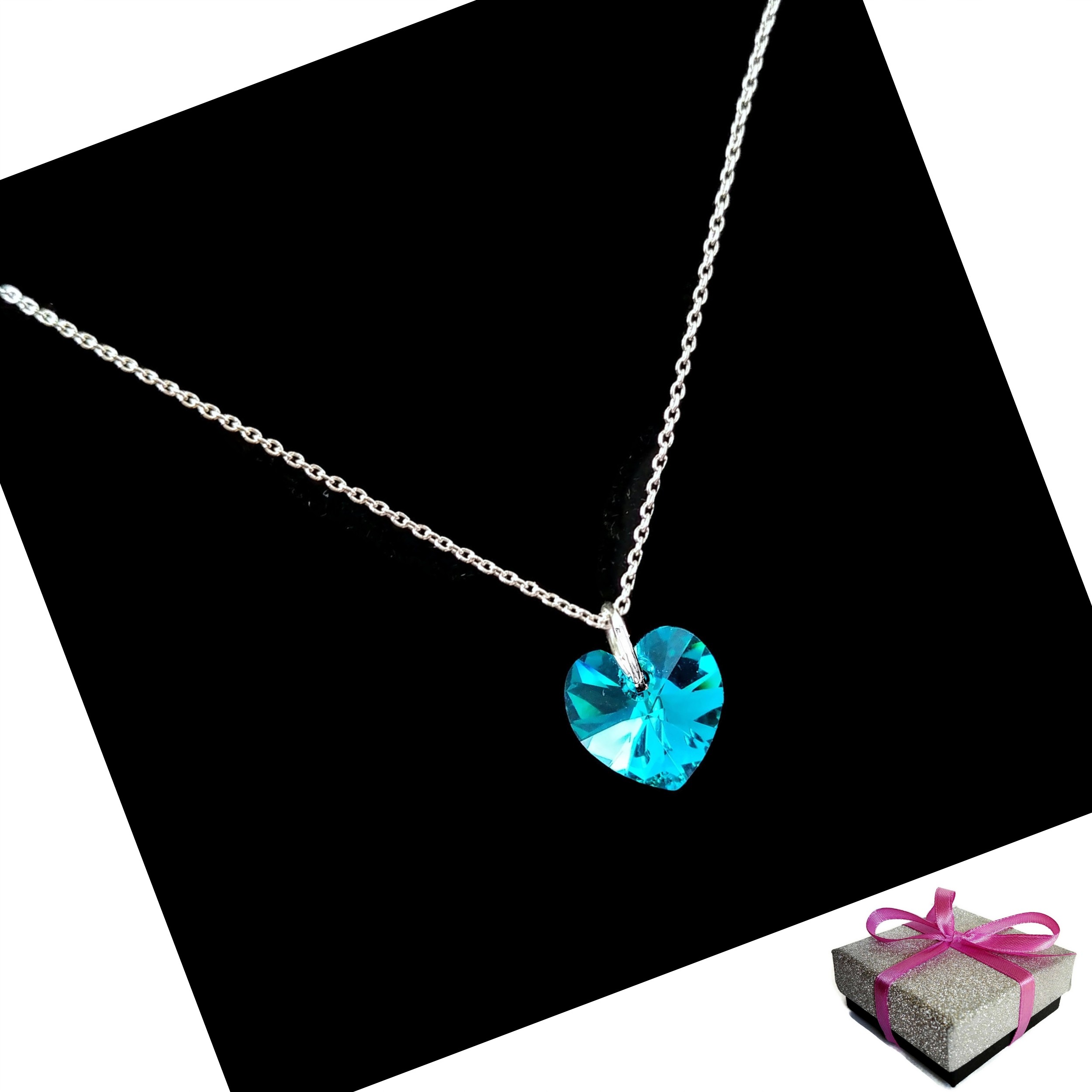 

Srebrny Naszyjnik Serce Swarovski Serduszko 925