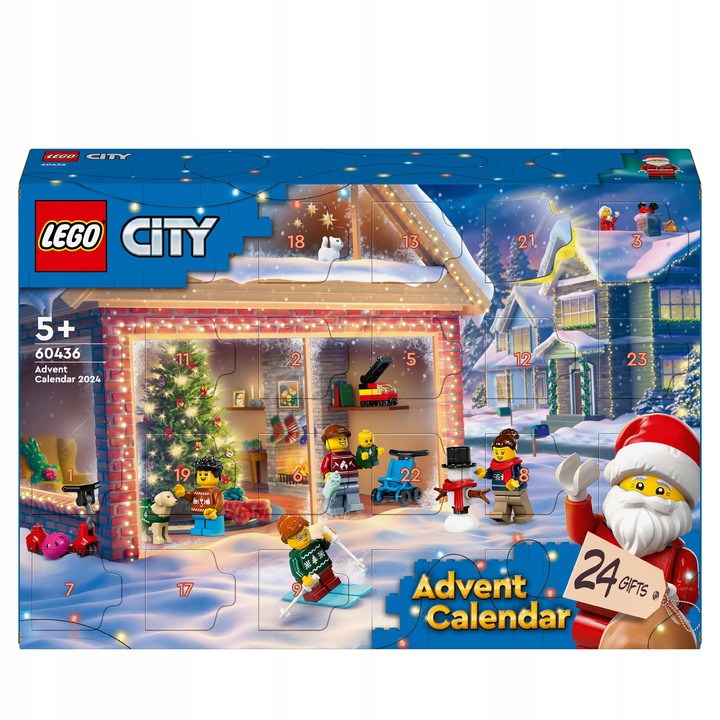 Lego City Adventný Kalendár Na Rok 2024 Kocky Vianočný Darček 60436