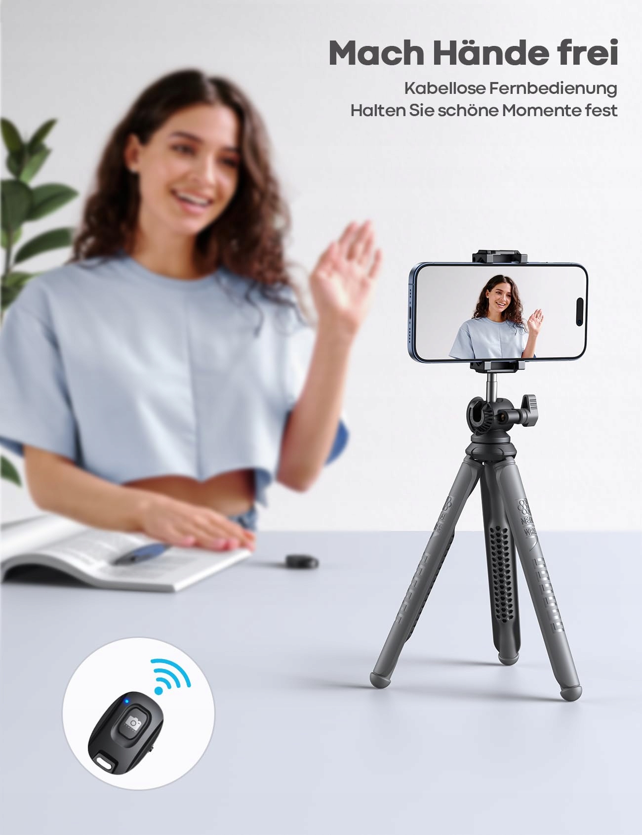 LAMICALL Mini Statyw Elastyczny Uchwyt Do Telefonu i Kamery 360° — miniatura 3