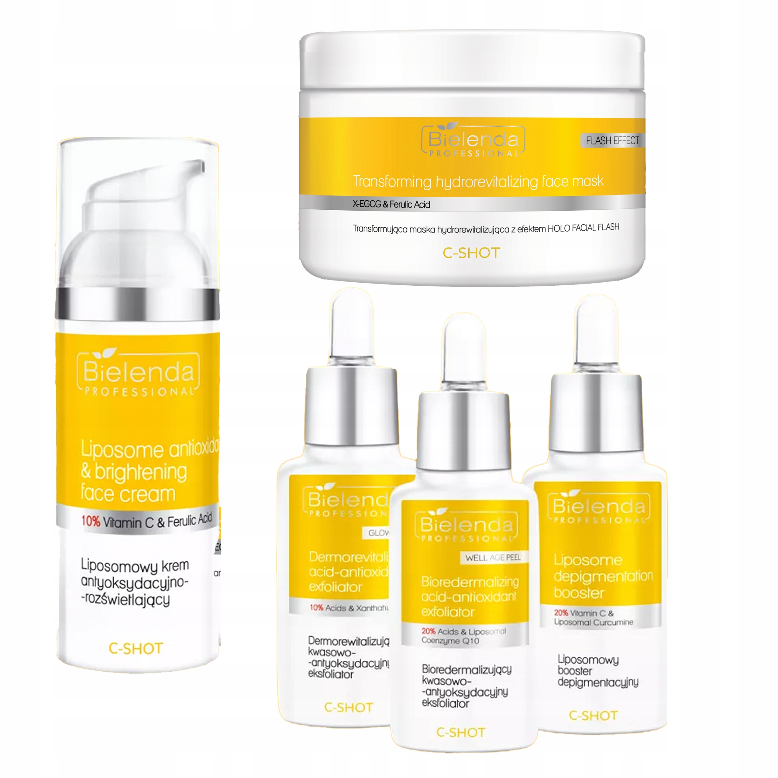 Bielenda Hydrorevitalizační Maska Holo Facial Flash, Vitamín C, Kyselina Ferulová