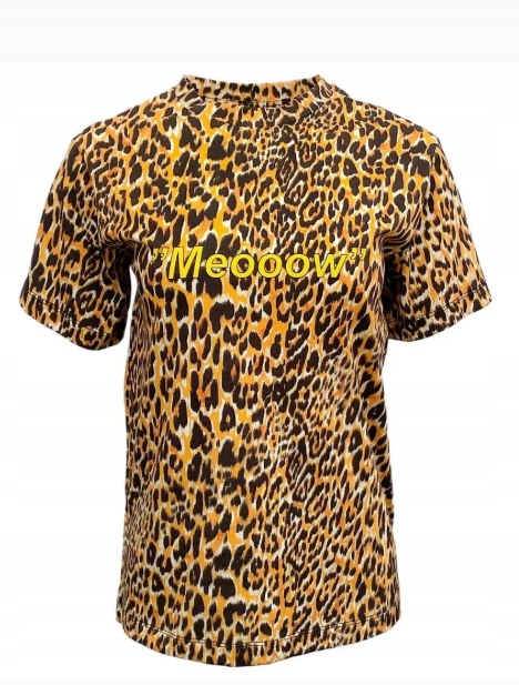 Paco Rabanne Ochre Leopard Meooow Shirt S