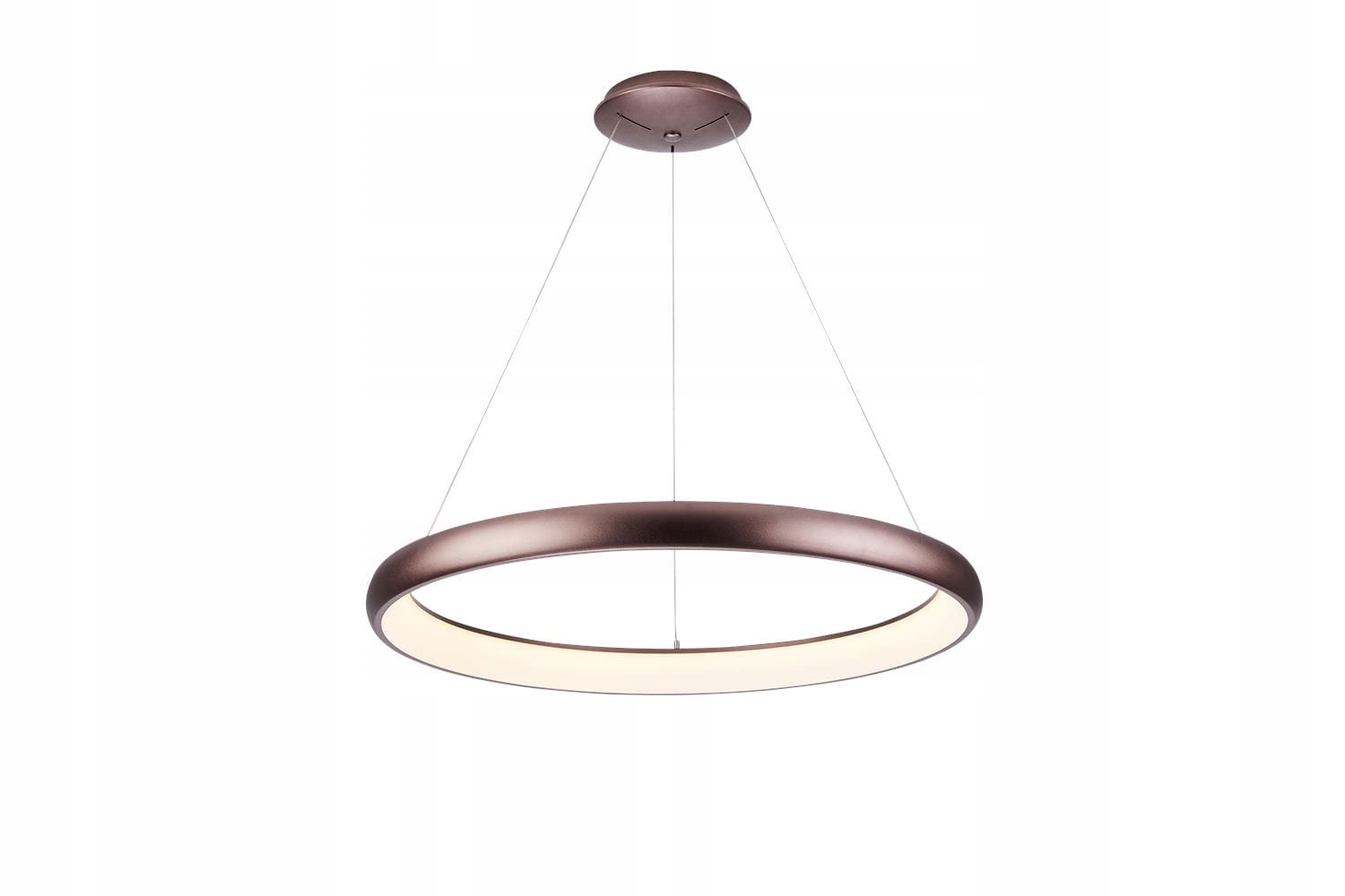 Lampa wisząca, świecący brązowy pierścień 61cm Cct pilot 50W Led AZzardo