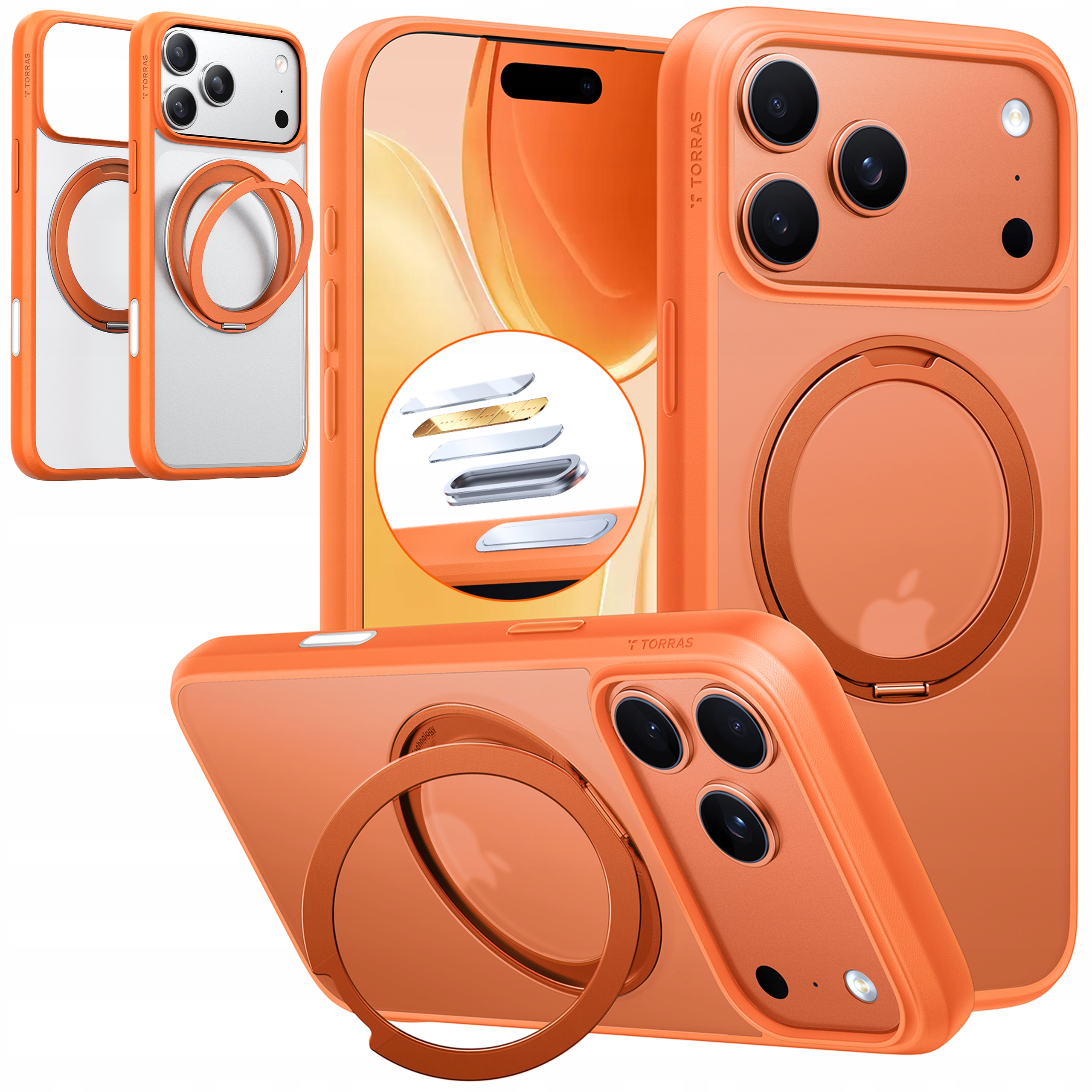 Torras Ostand Pro Case – Pouzdro MagSafe s držákem pro iPhone 17 Pro