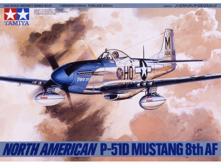 Tamiya 61040 North American P-51D Mustang 8th Af Aircraft Měřítko 1/48