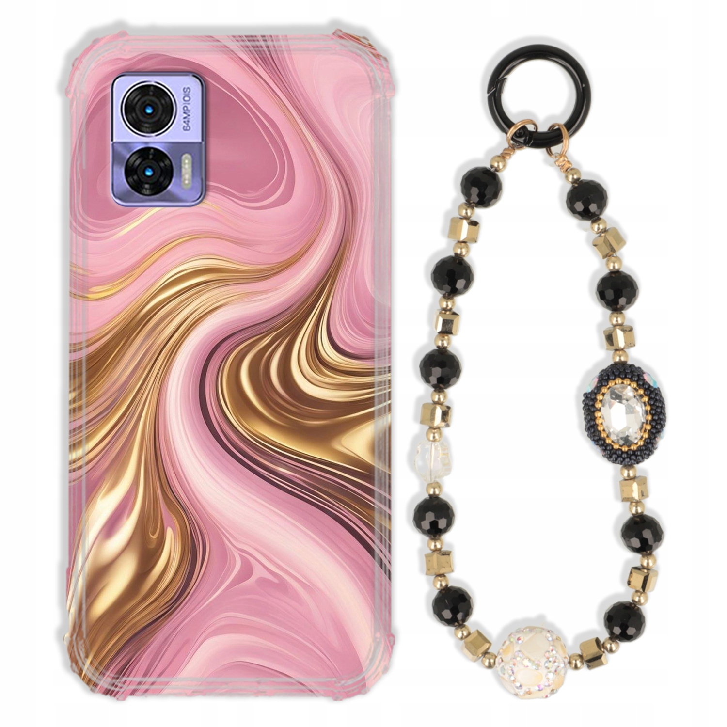 Puzdro Pre Motorola Edge 30 Neo Antishock Zirkóny Čierno Zlaté|pevné|pevné