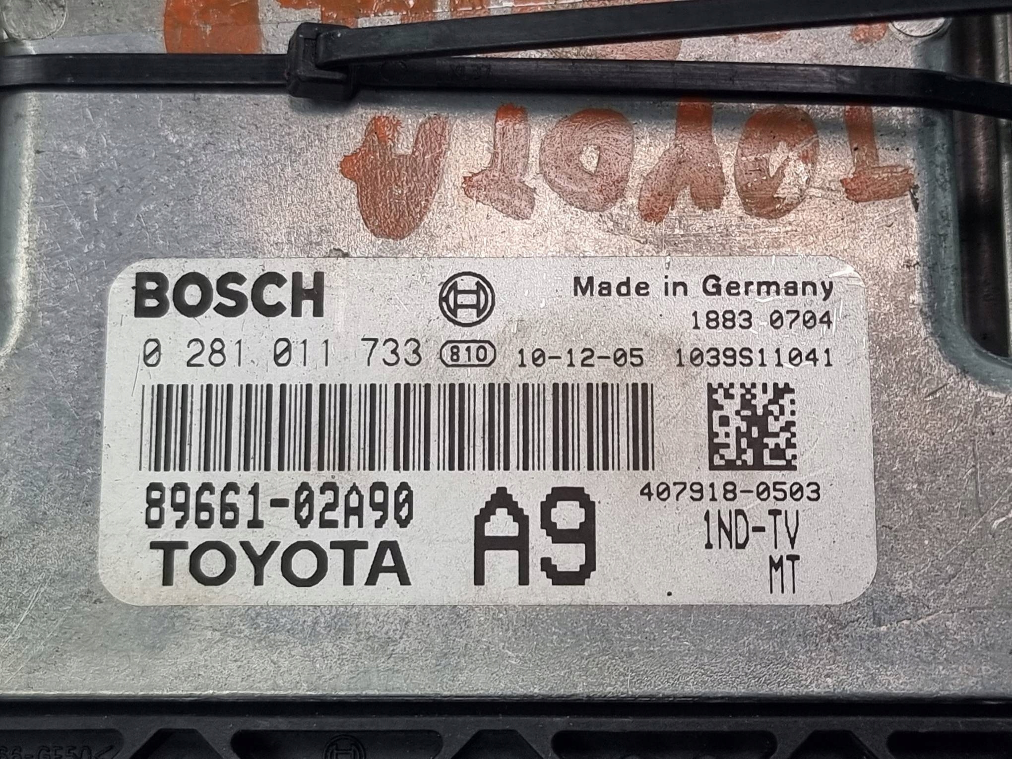 computer 89661-02A90 1.4 D-4D TOYOTA COROLLA E12