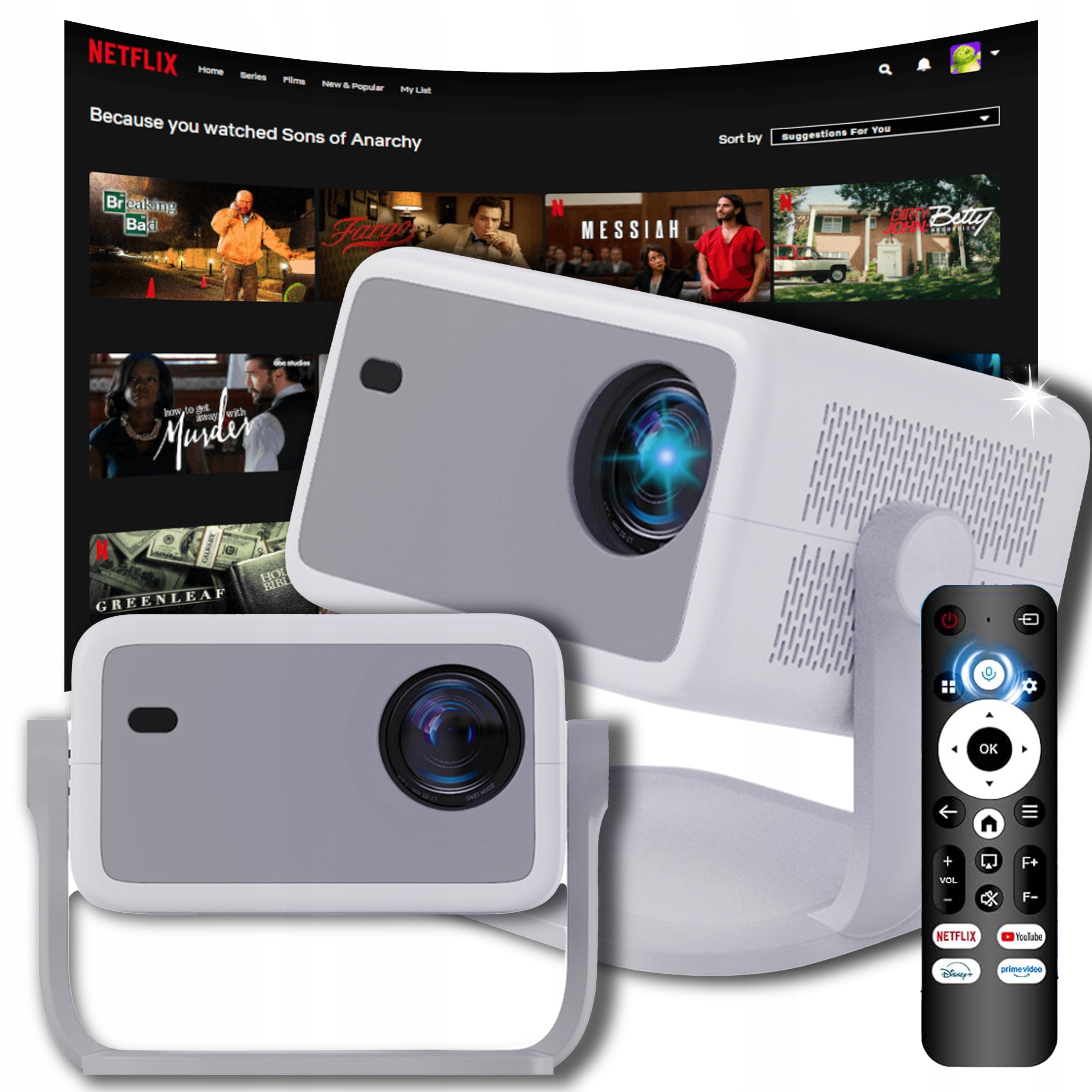 Ciron TP350 Multimediálny projektor Android WiFi6 Led 650 Ansi Fhd 1080P