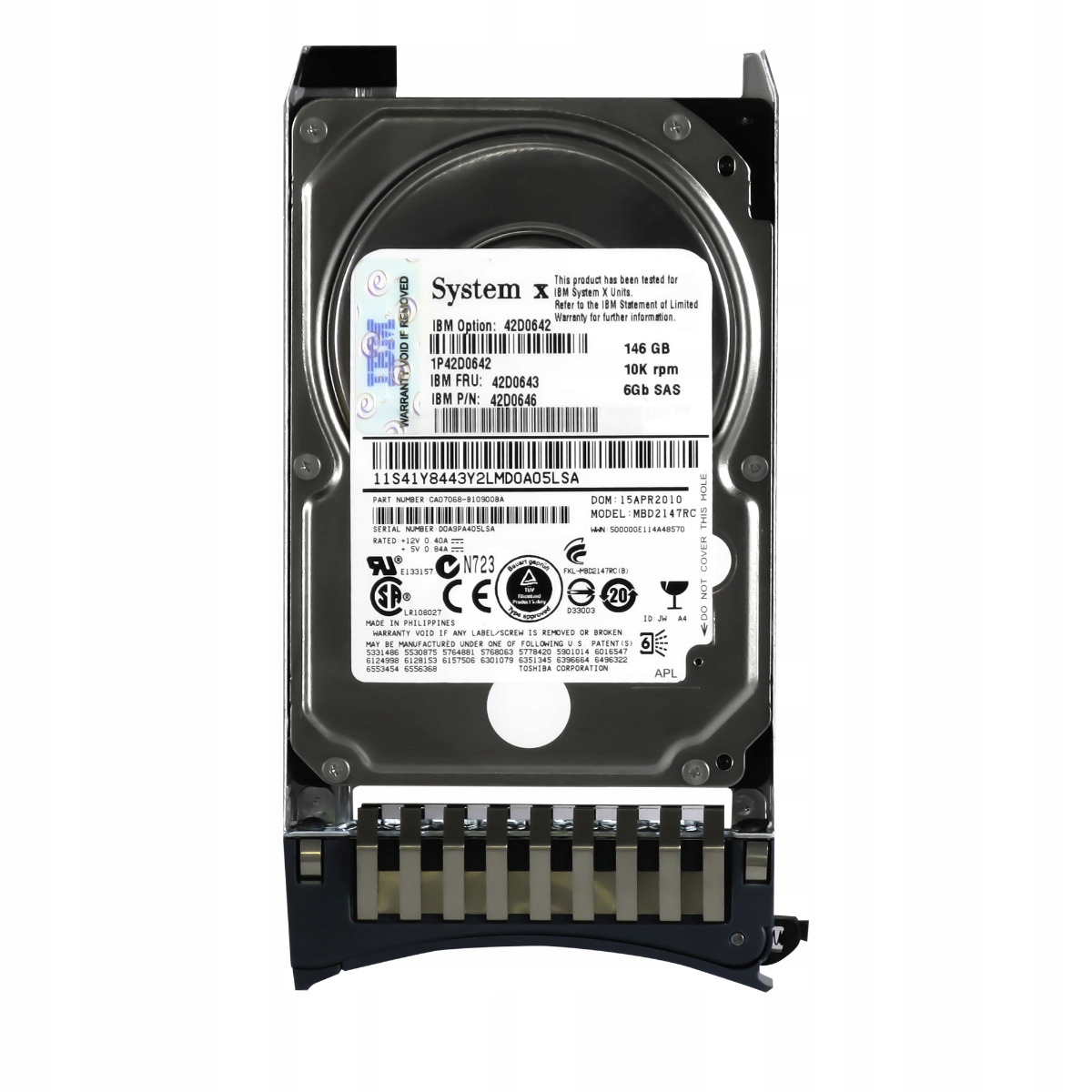 Ibm 42D0643 42D0646 146GB 10K SAS-2 2.5' MBD2147RC