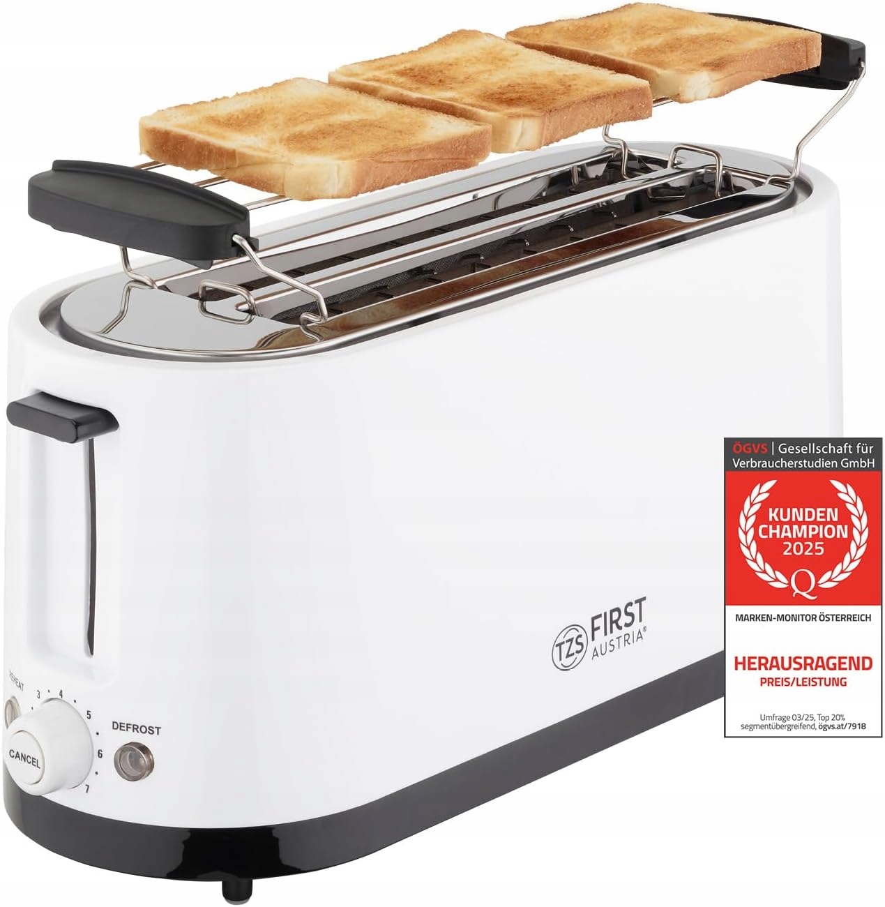 Toustovač s roštem First Austria FA-5368-5 Bílý 1400 W