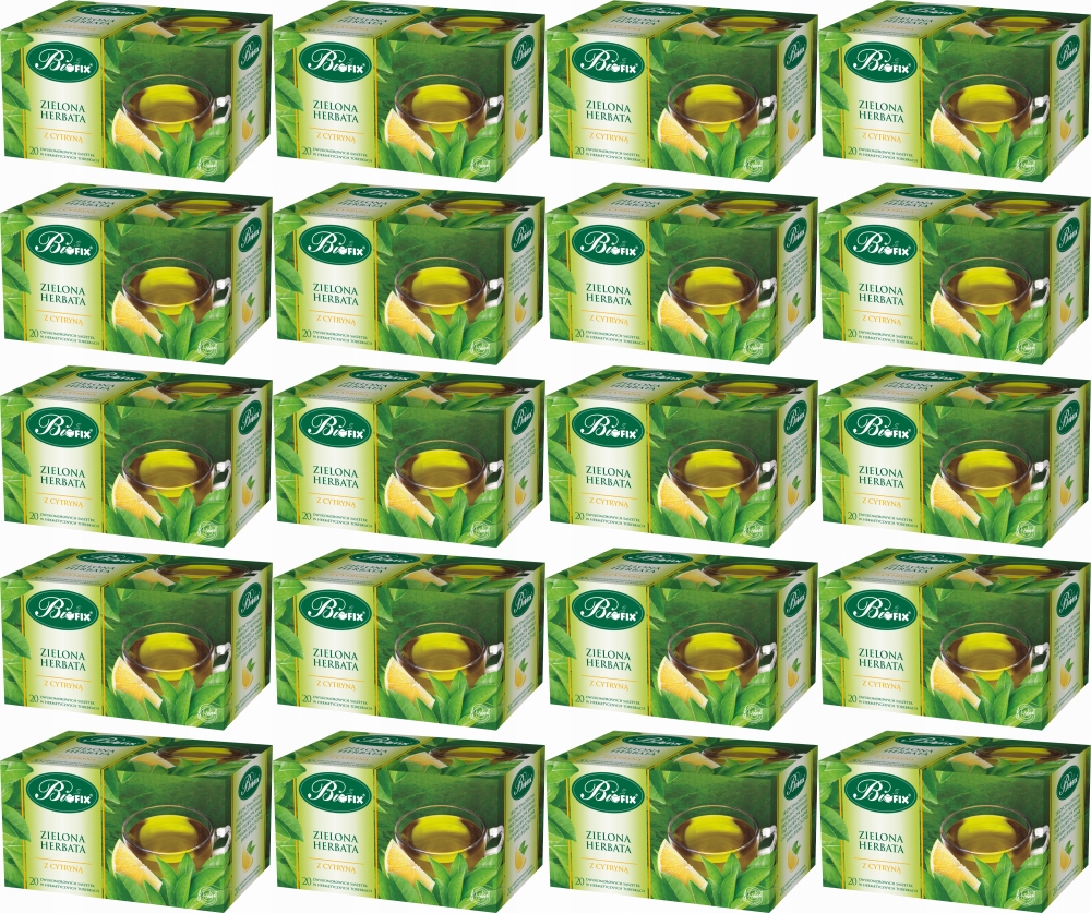Bifix herbata Zielona Z Cytryną ekspresowa Cytryna 20 Saszetek x20