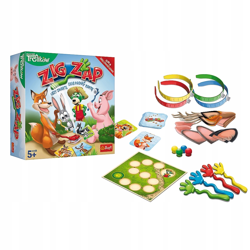 Gra Dla Ucznia Planszówka Do Zabawy 12 Lat Zig Zap Trefl Plansza Do Gry