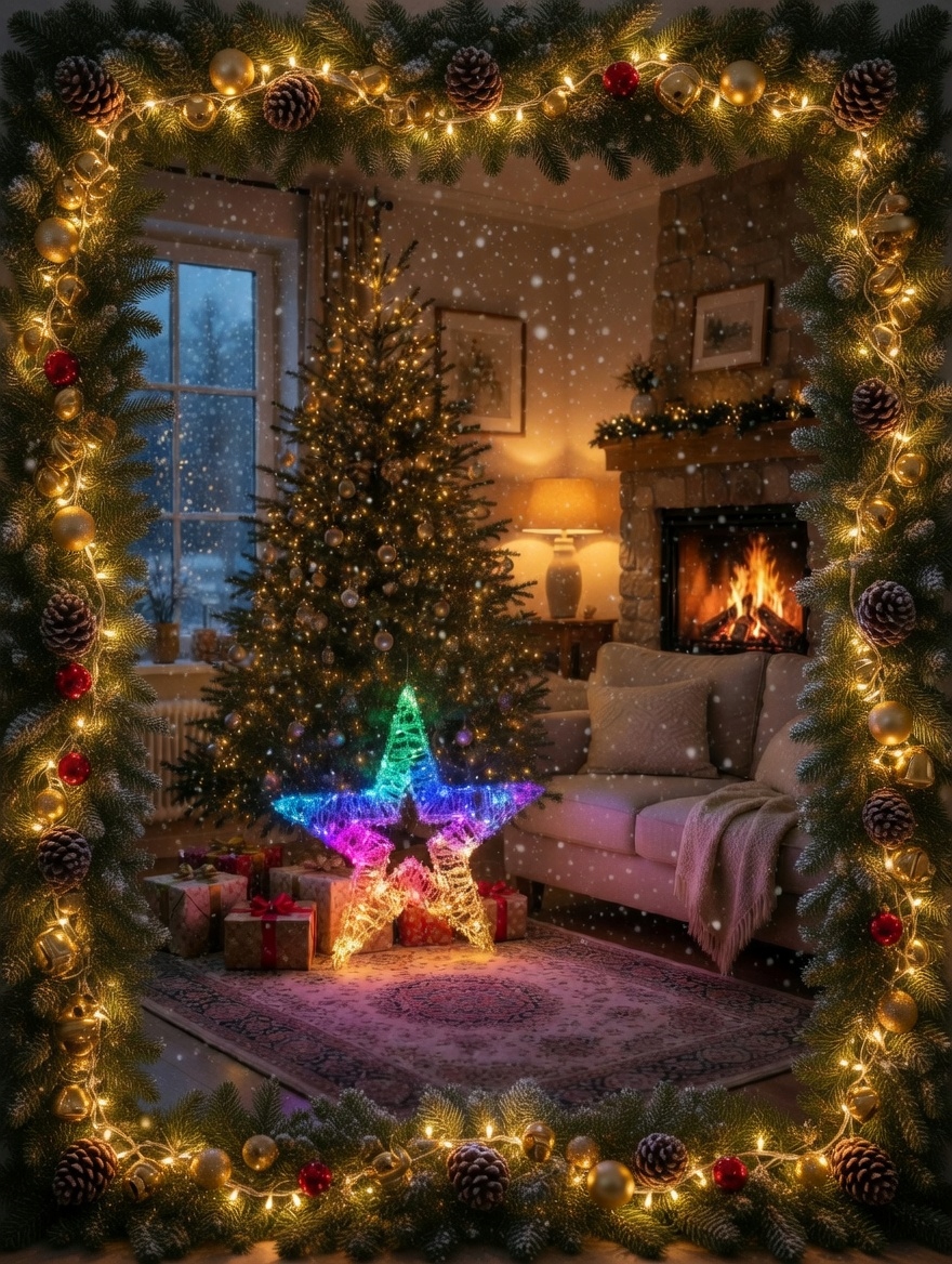 Świetlna Gwiazda LED RGB 80cm