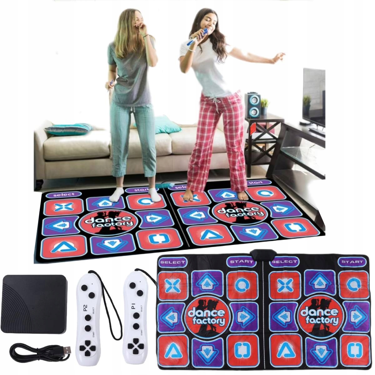 Dvojitá Tanečná Podložka Pre Dospelých A Deti Na Tv Hdmi, 2 Ovládače