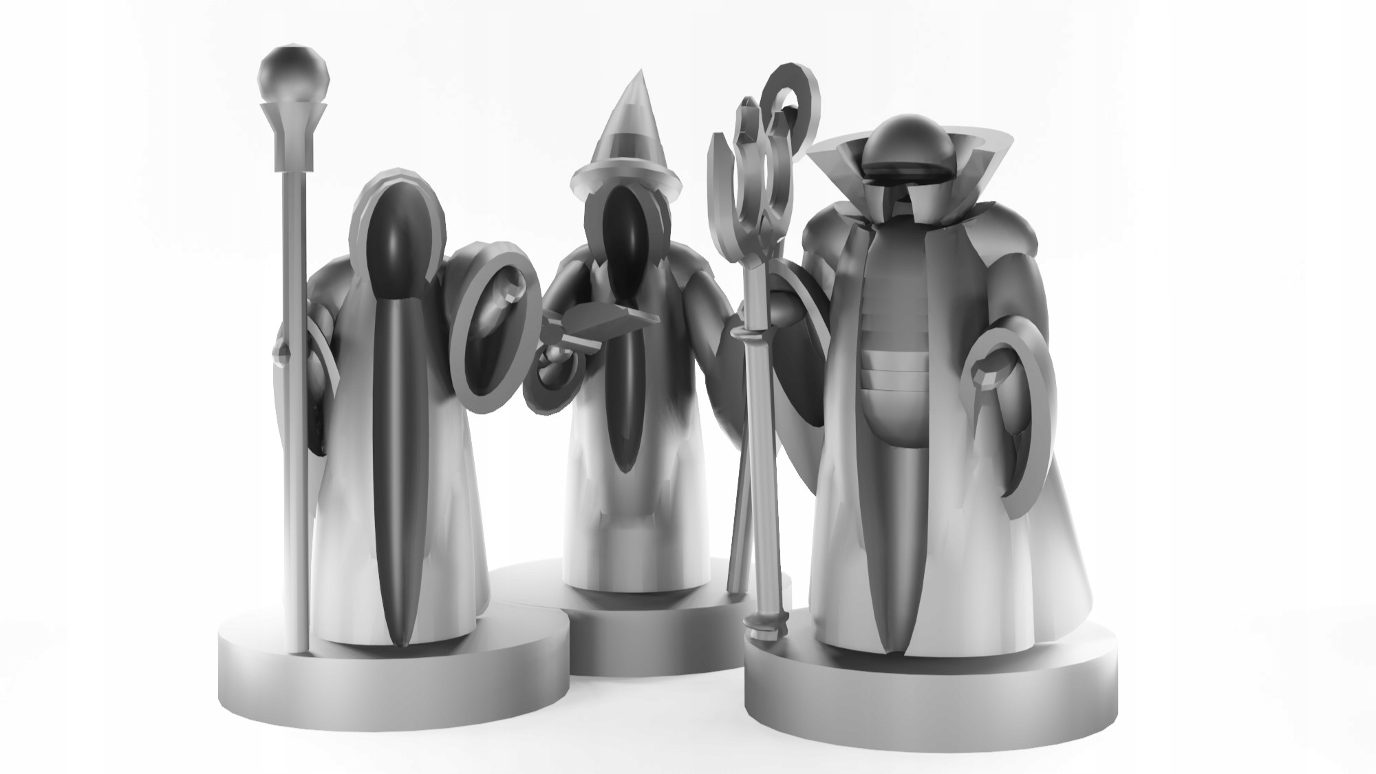 ZESTAW 14 FIGUREK NA SESJĘ DND SZARE 20 MM Materiał żywica