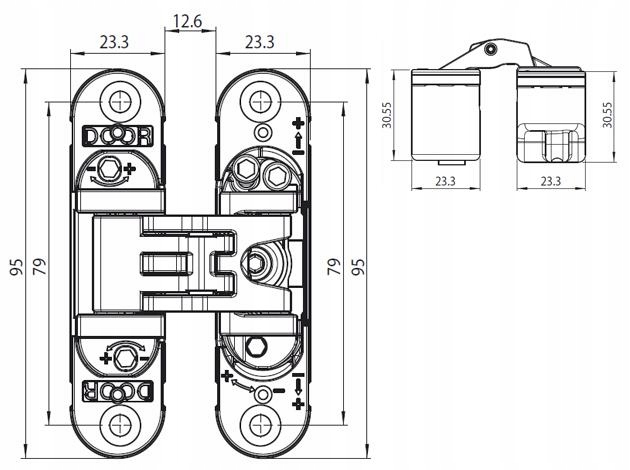 zawias KUBICA 6200 CS "niewidoczny" Marka inna
