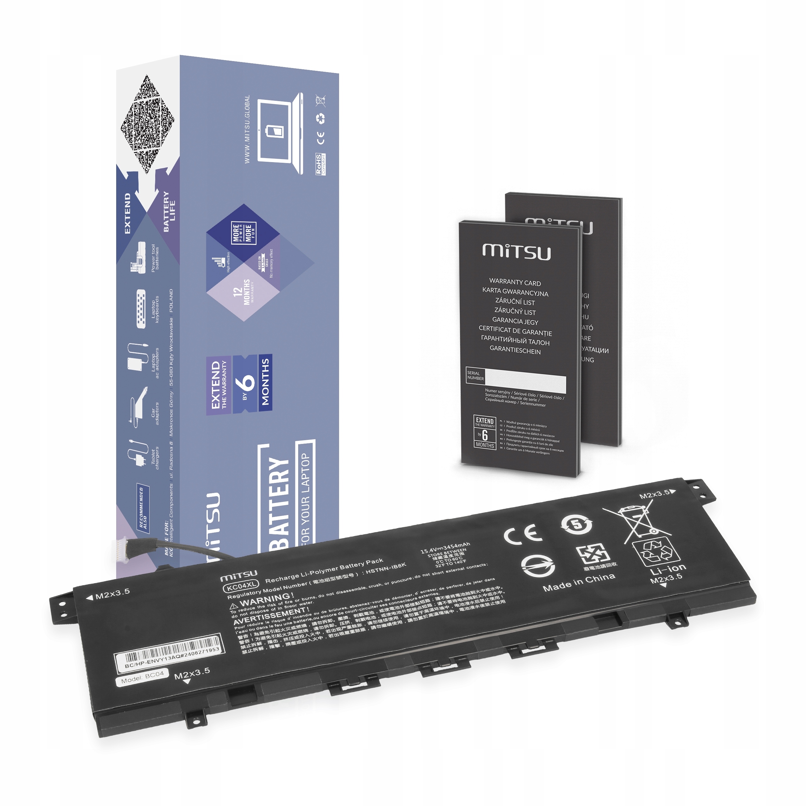 Bateria KC04XL HSTNN-IB8K do Hp Envy x360 13-ah, 13-aq, 13-ag, 13-ar