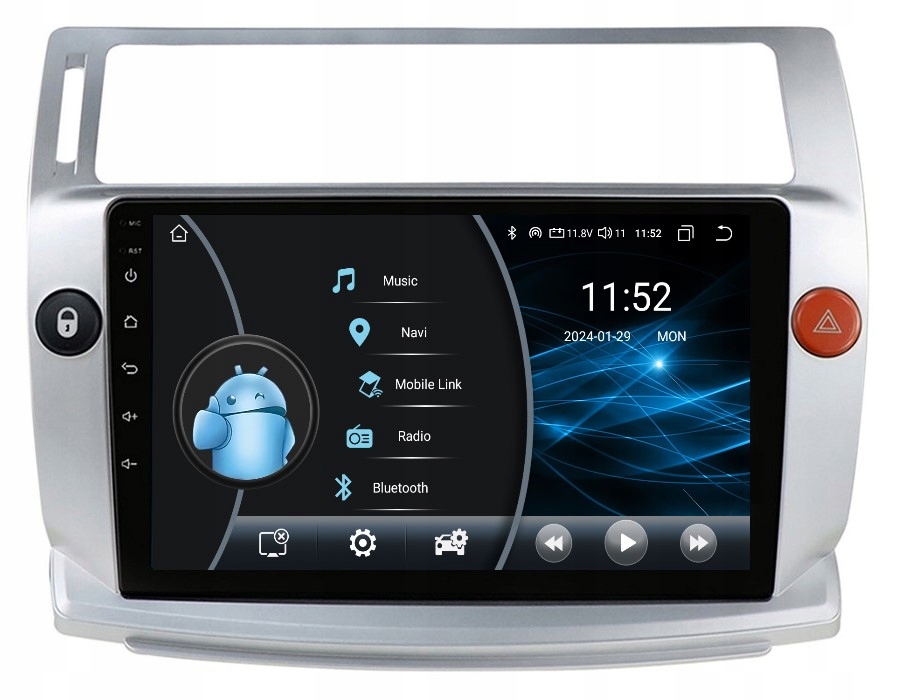 Rádio 2DIN Navigace Android Citroen C4 1 A 2/32 Gb Dsp Carplay Lte