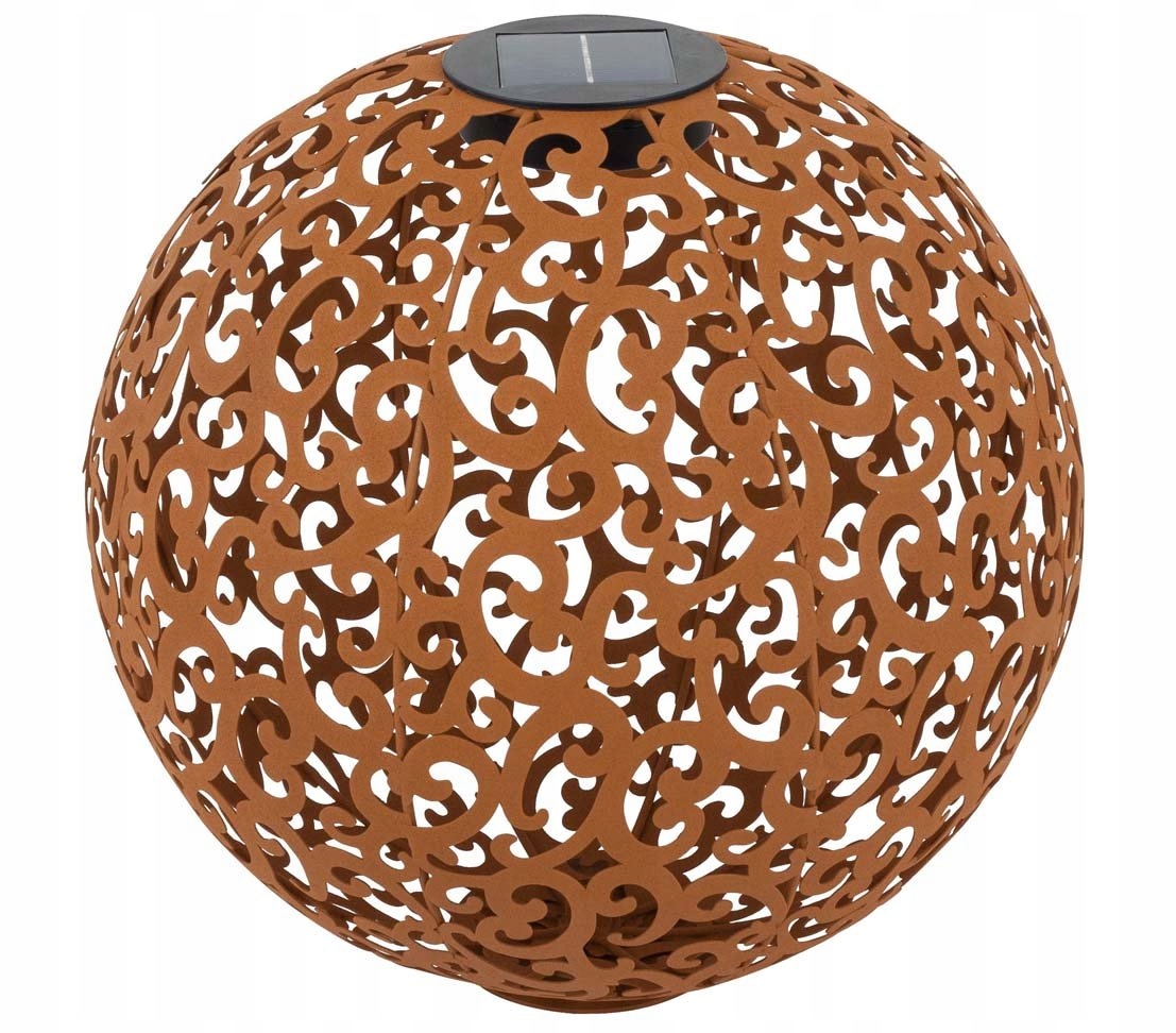 Dehner Lagos Solárna lampa, hnedá, Ø 30 cm