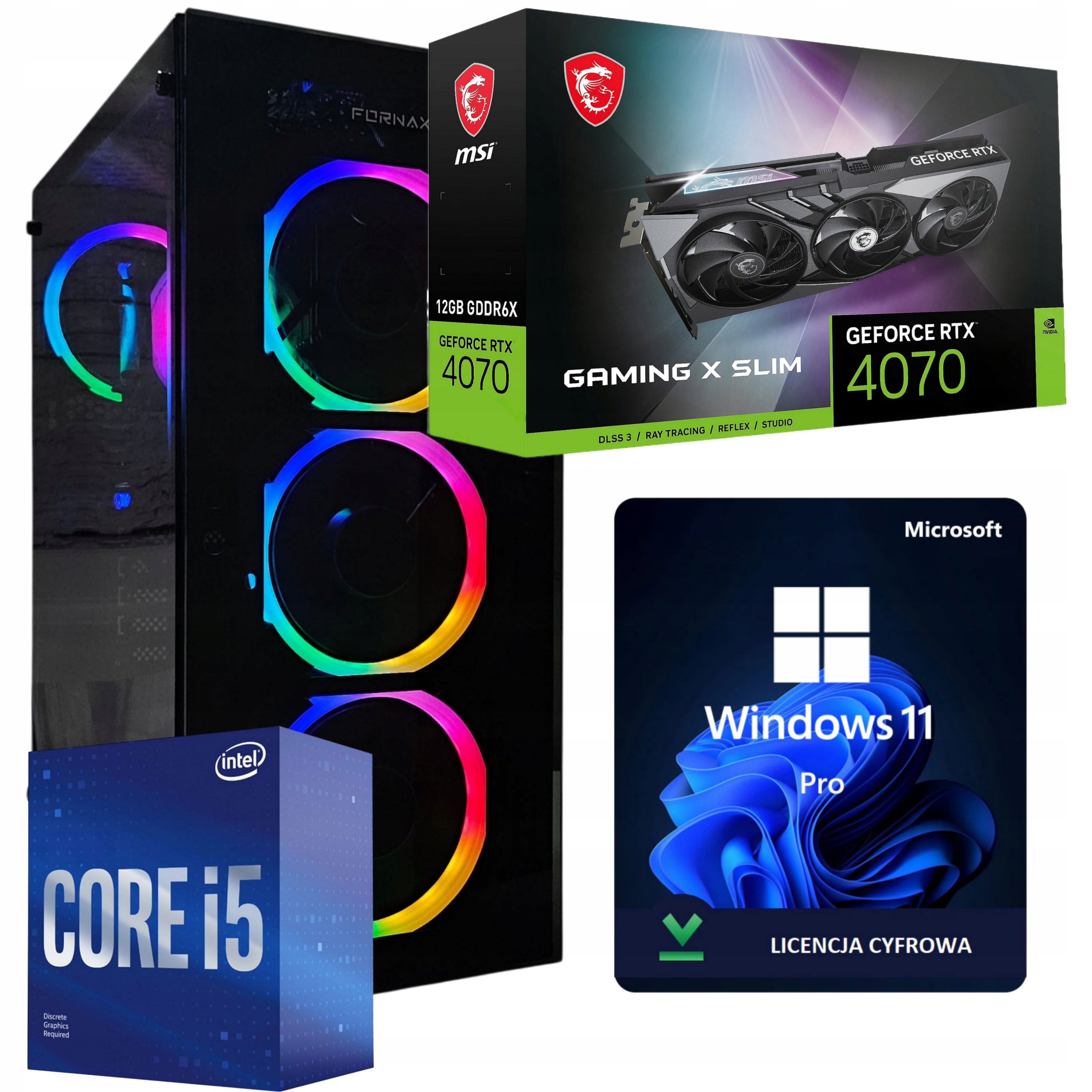 Herní Pc Shadowblade i5 12400F|32GB|SSD 1TB M.2.|RTX 4070 12GB