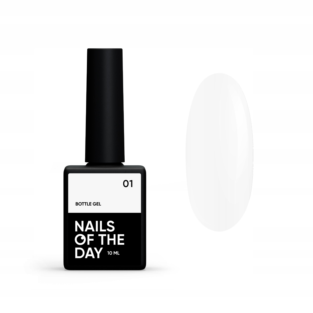 Żel NAILSOFTHEDAY Bottle gel 01, 10 ml MLECZNY