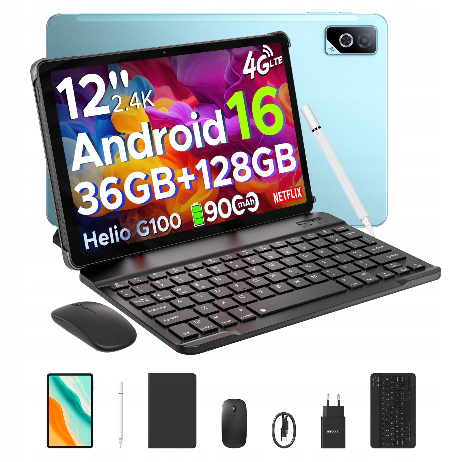 Tablet Doogee TABG6PRO-V 12" Android16 36+128GB 9000mAh 2.4K/4G Lte/sada