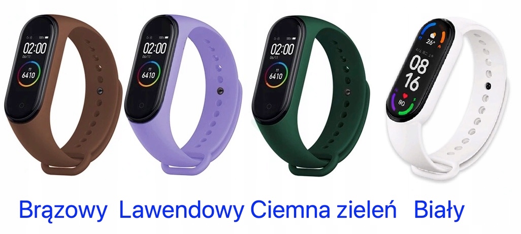 ZESTAW 5 SZTUK OPASKA DO XIAOMI MI BAND 3 4 PASEK Kolor wielokolorowy
