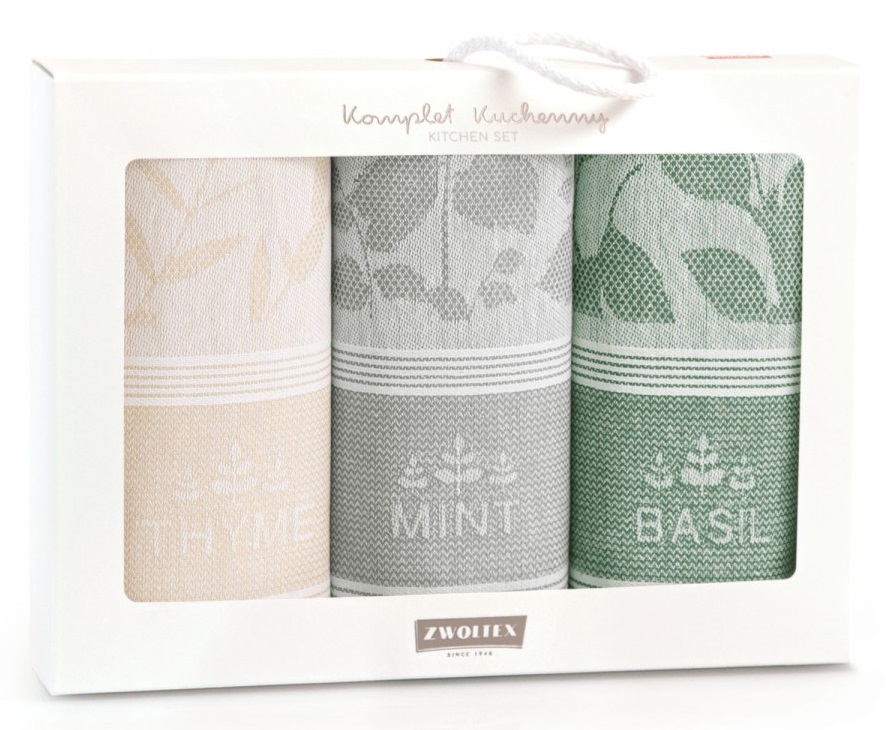 

Zwoltex Komplet Kuchenny Mint/thyme/basil 3SZT