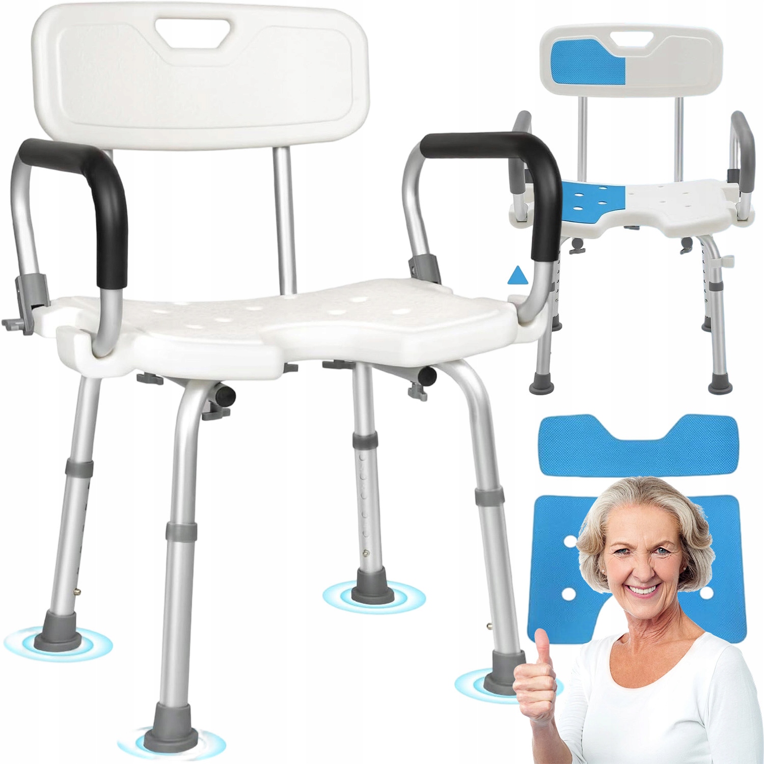 Krzesło Prysznicowe Do Wanny Stabilne Mocne Taboret Pod Prysznic Łazienkowy