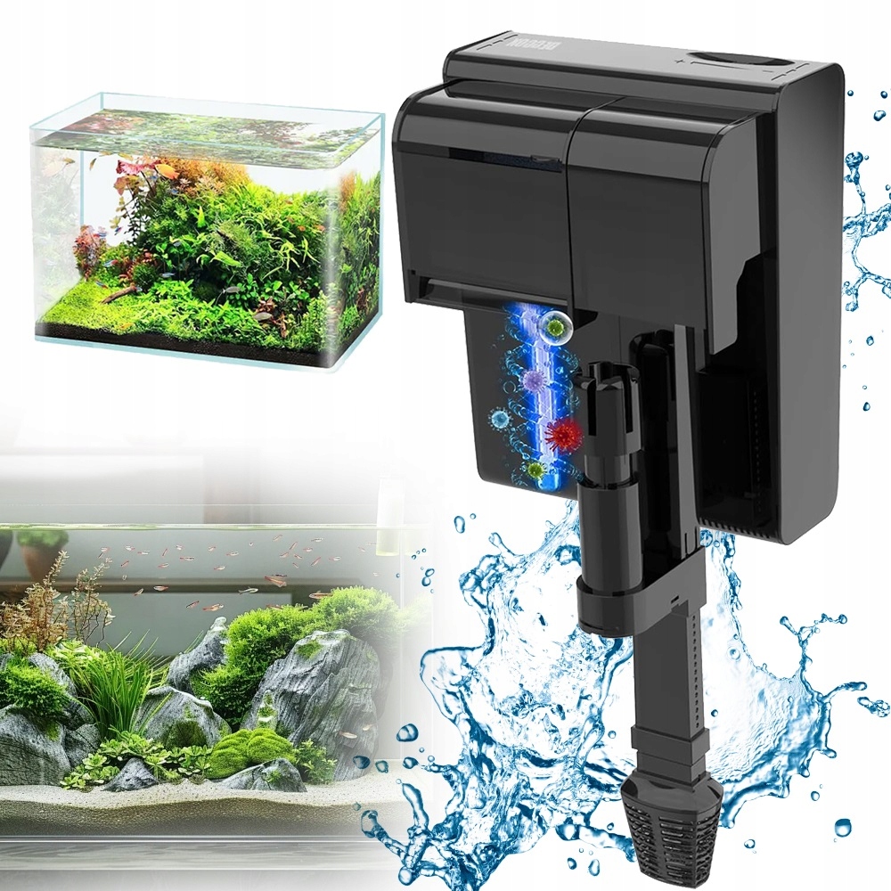 5w Filtr Wiszący Do Akwarium Z Uv, Zewnętrzny Filtr Wodospadowy 450 L/h