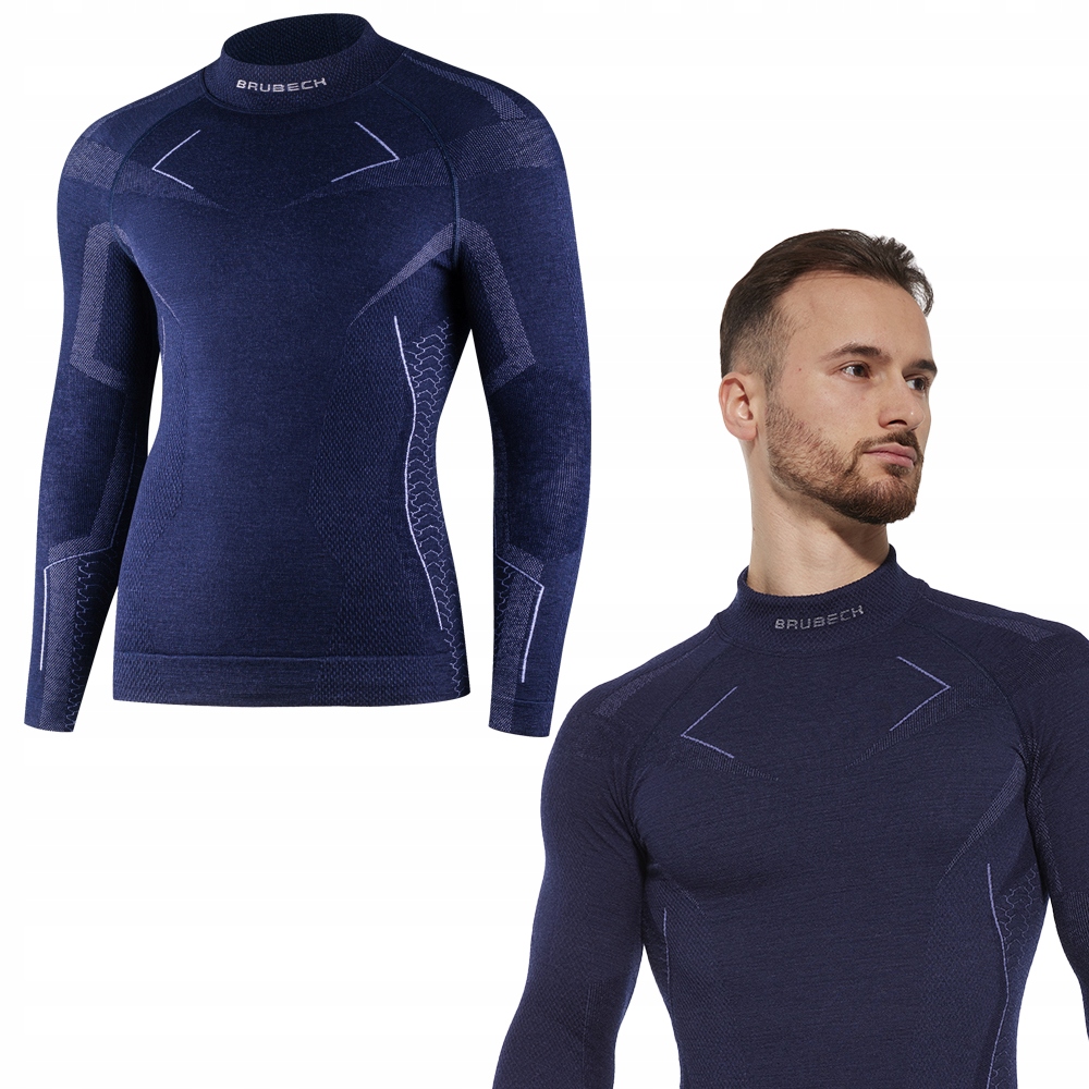Bielizna termoaktwyna męska Brubeck Extreme Merino XXL wełna bluza