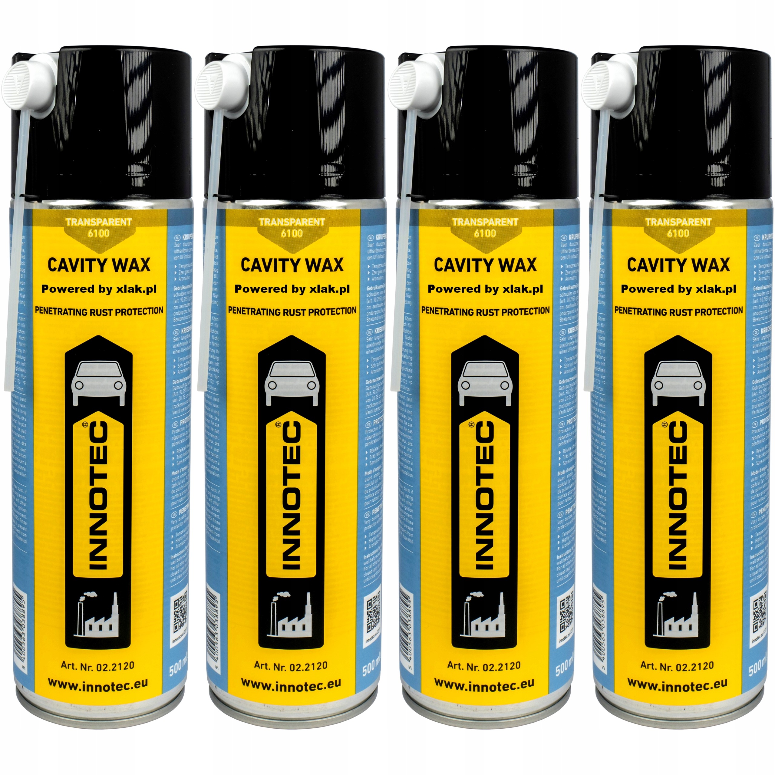 Penetrujący wosk Innotec Cavity Wax Bezbarwny Antykorozyjny profile Spray 4