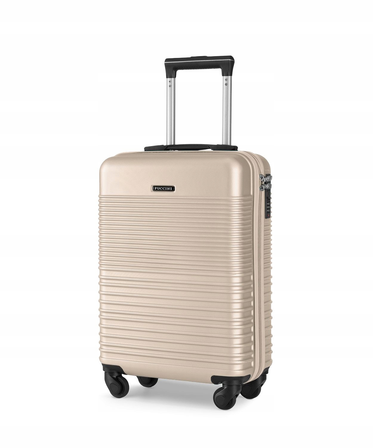 Cestovní kabinový kufr na kolečkách Puccini, tvrdý, béžový, ABS028C-6A