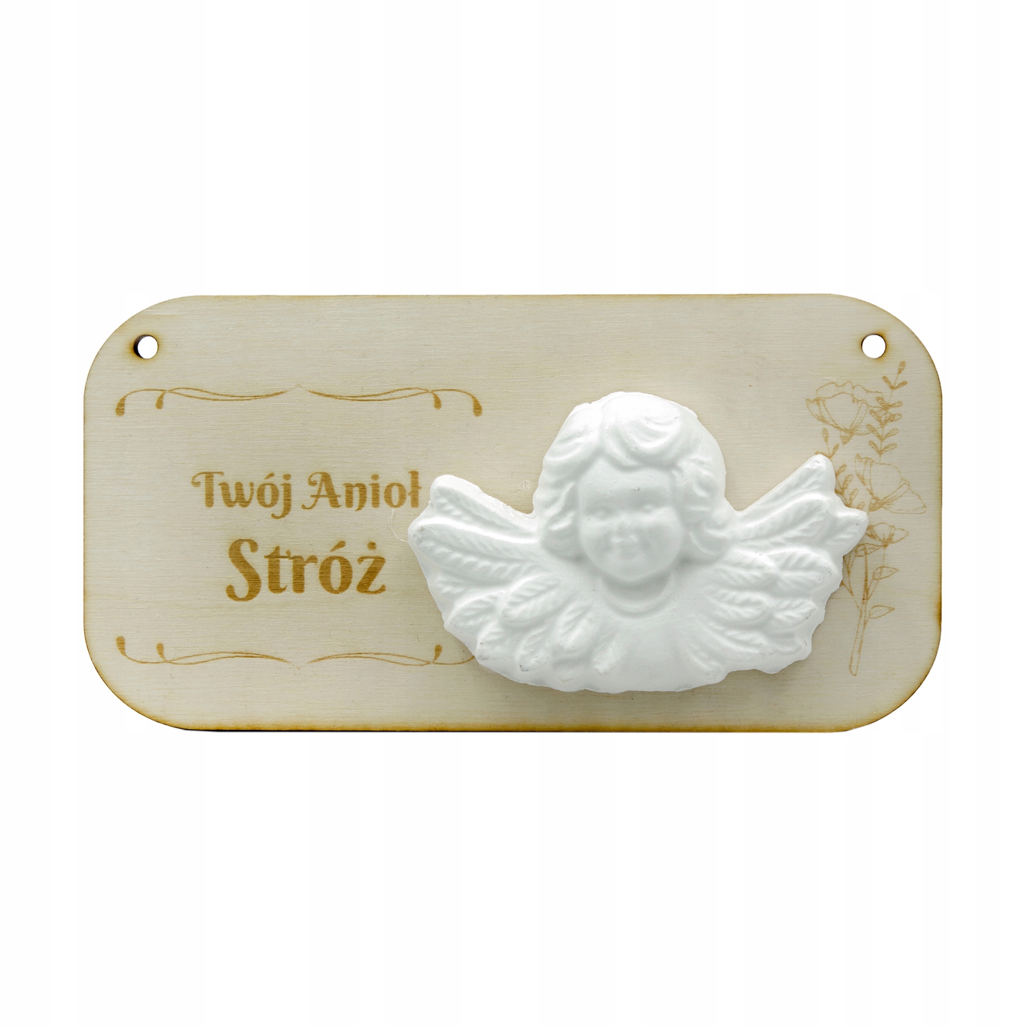 TABLICZKA GRAWER ANIOŁEK GIPS CHRZEST KOMUNIA