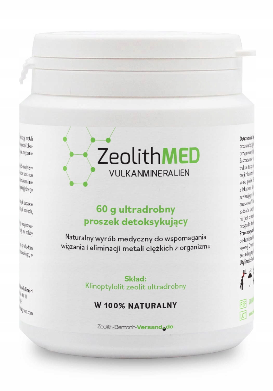 ZeolithMED 60g Ultradrobny 9µm Certyfikowany Zeolit Medyczny