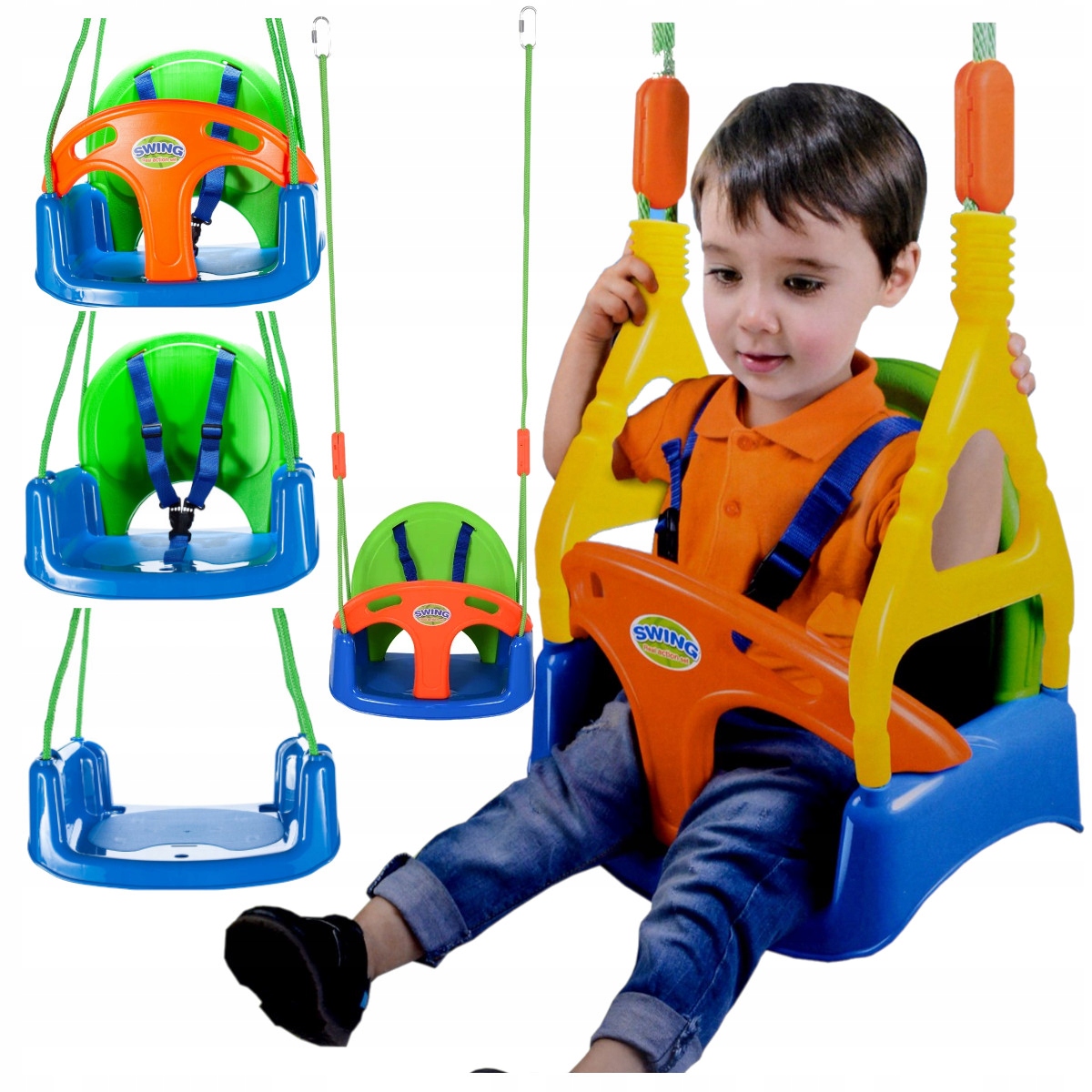 

Huśtawka dla dzieci Mocna Zawieszana siedzisko 3w1