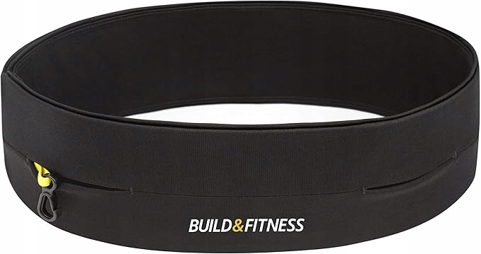 Pas do biegania saszetka na telefon Build & Fitness elastyczna czarna L