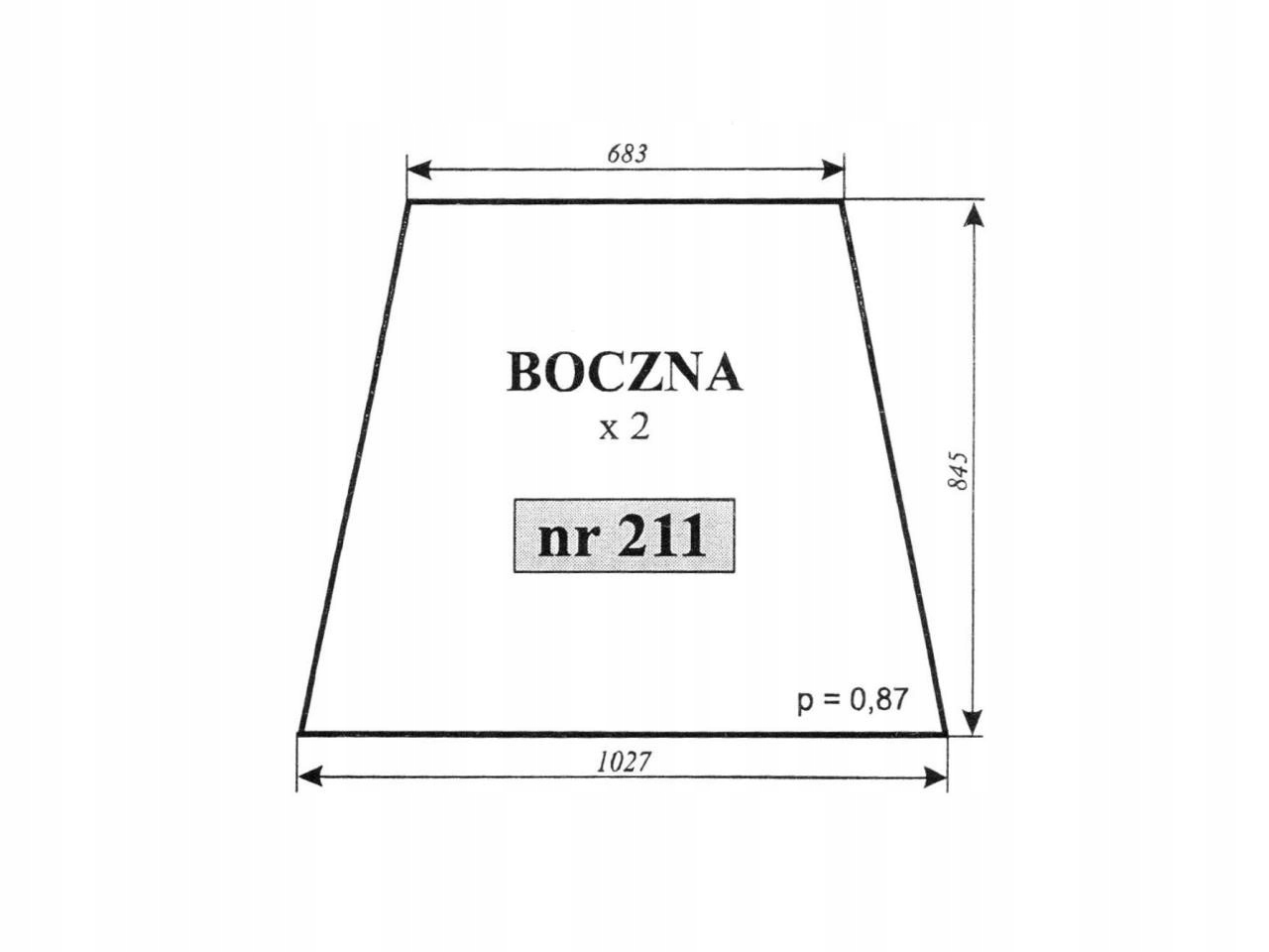 SZYBA BOCZNA C 362 211