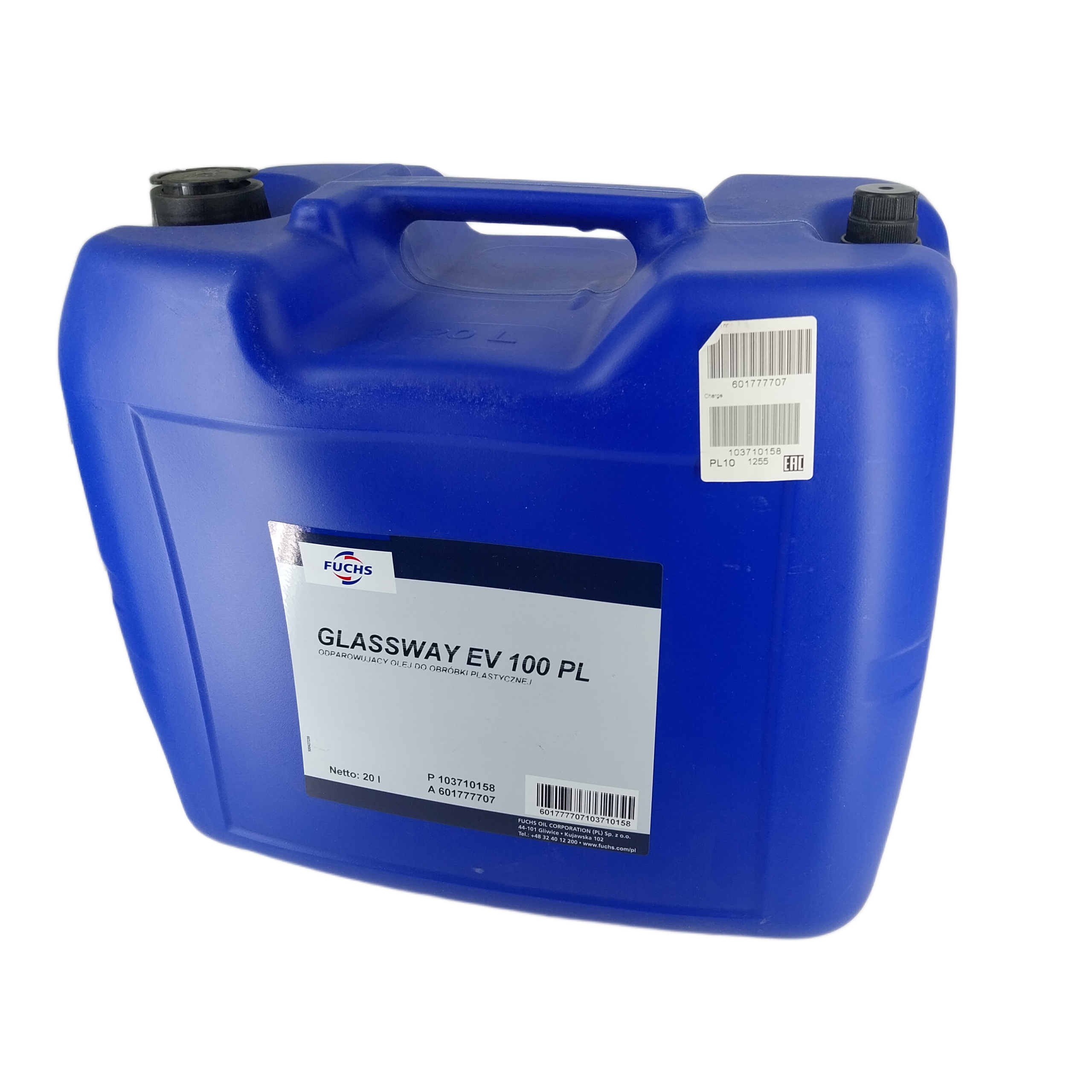 Olej na řezání skla Fuchs Glassway Ev 100 Pl, odpařovací, 20 l